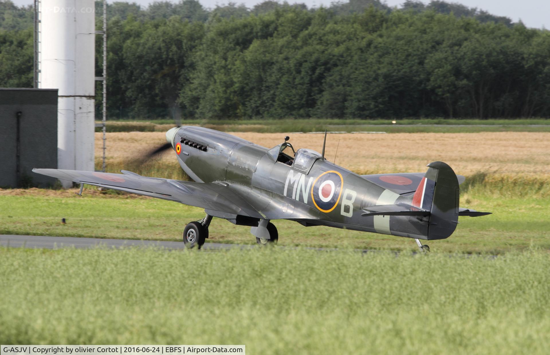 G-ASJV, 1943 Supermarine 361 Spitfire LF.IXb C/N CBAF.IX.552, Florennes airshow