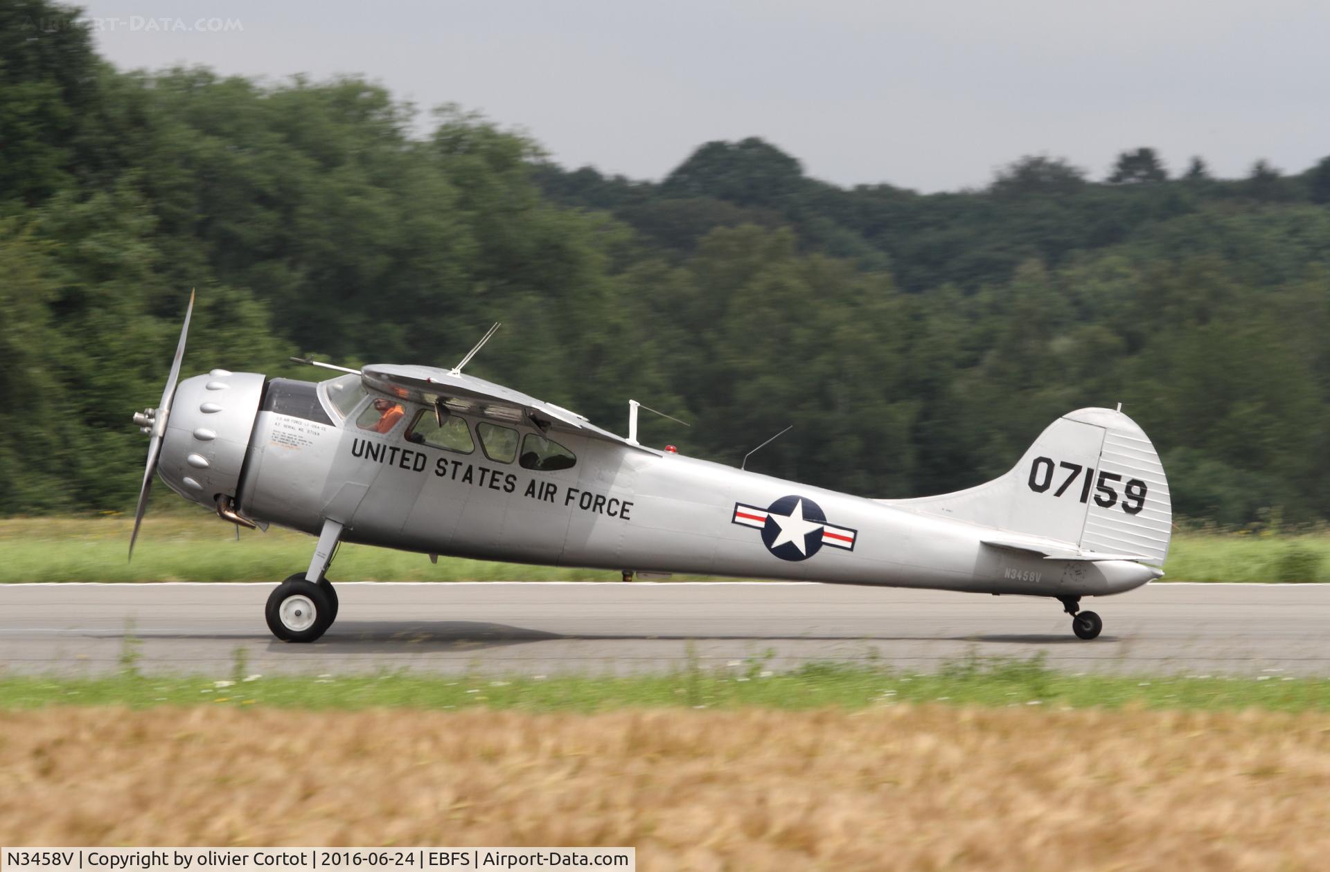 N3458V, 1948 Cessna 195 (LC-126A-3C) C/N 7159, Florennes airshow