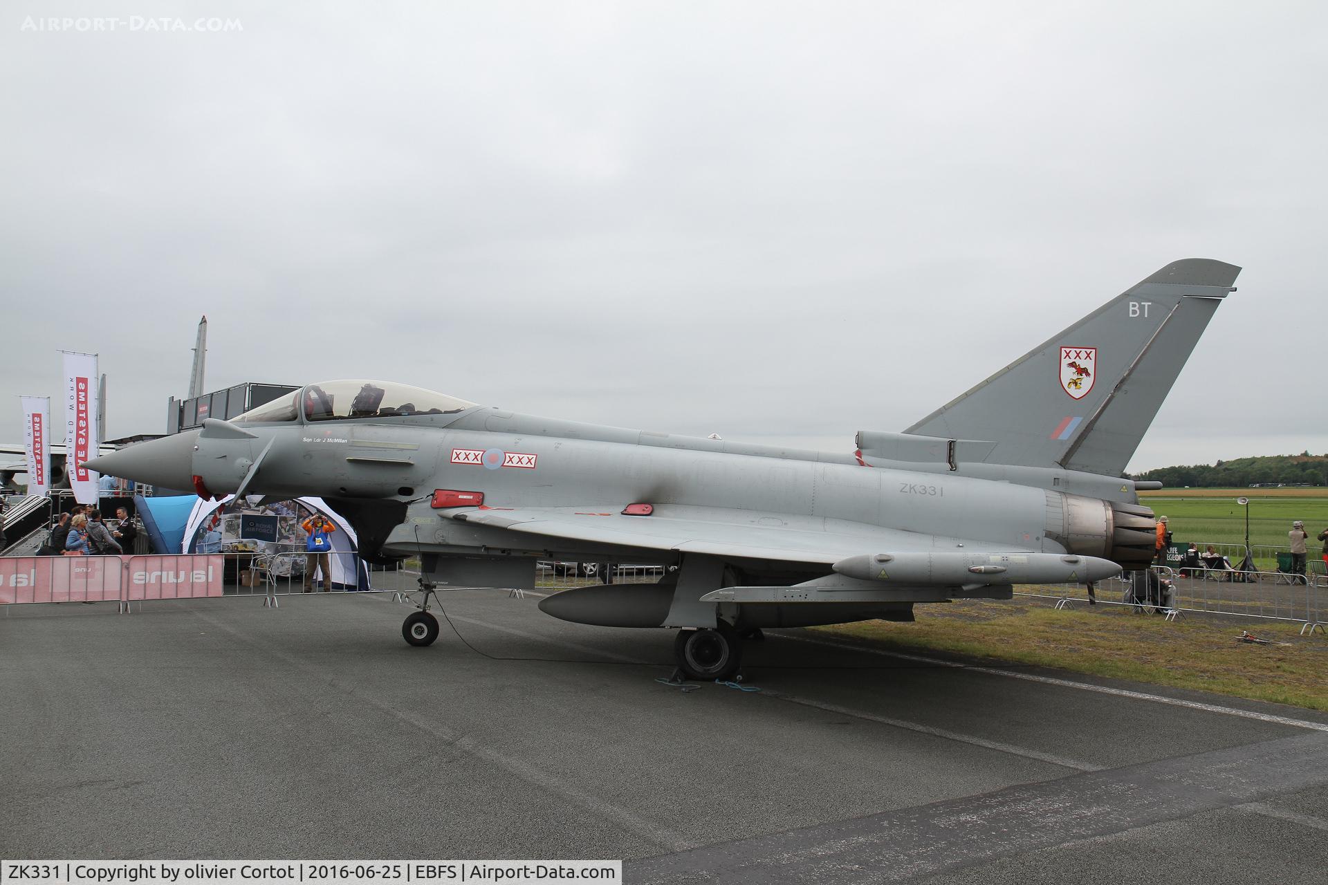ZK331, 2011 Eurofighter EF-2000 Typhoon FGR4 C/N BS092/343, Florennes static display