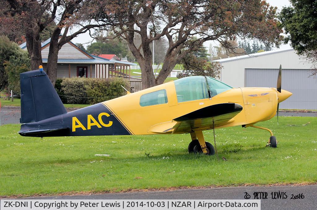 ZK-DNI, Grumman American AA-1B Trainer C/N AA5B-0136, ex ZK-DNI, WFU and then to Auckland Aero Club as trailer-mounted display aircraft 'ZK-AAC'