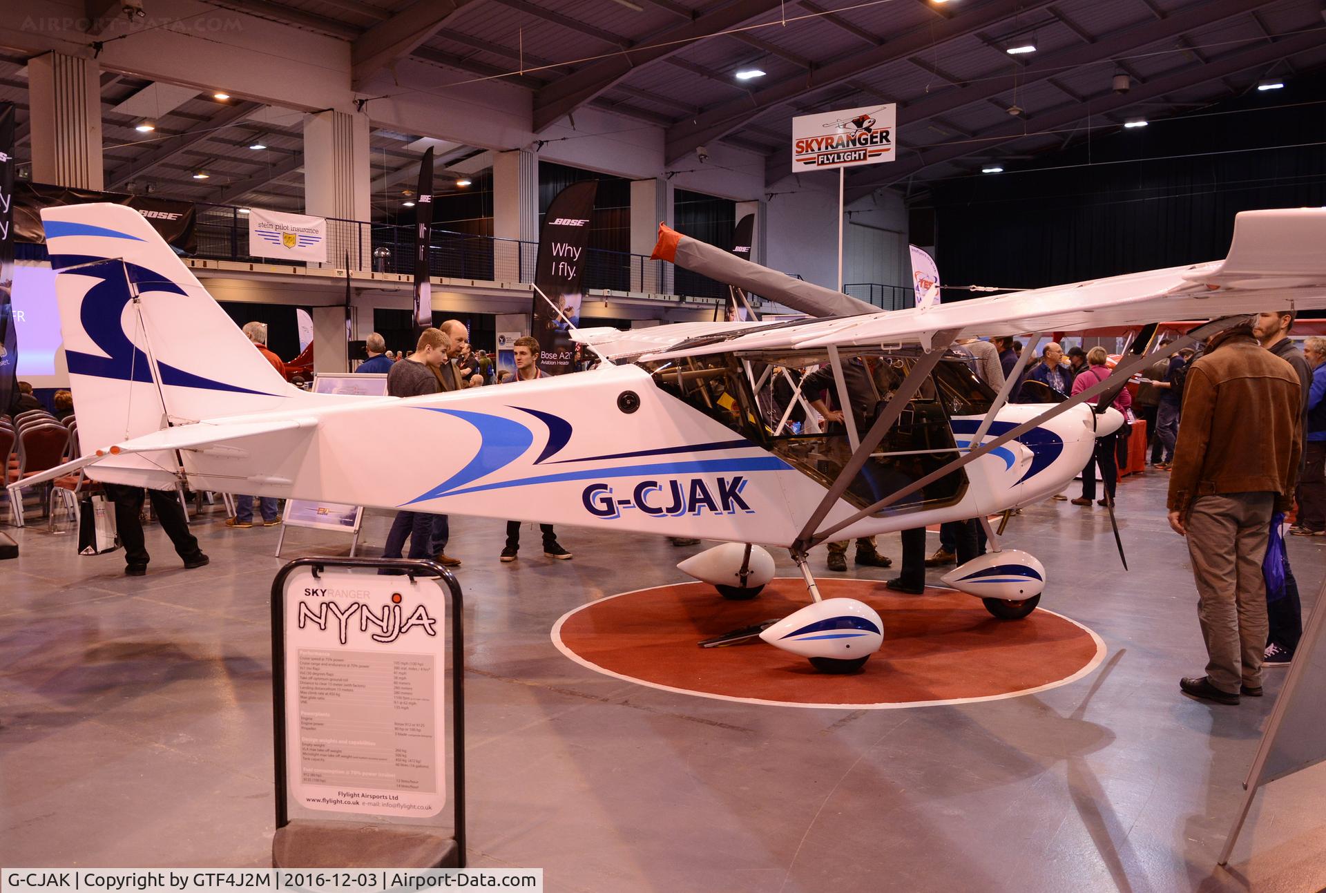 G-CJAK, 2016 Best Off Skyranger Nynja 912S(1) C/N BMAA/HB/674, G-CJAK at the Flyer Live Show at Telford 3.12.16