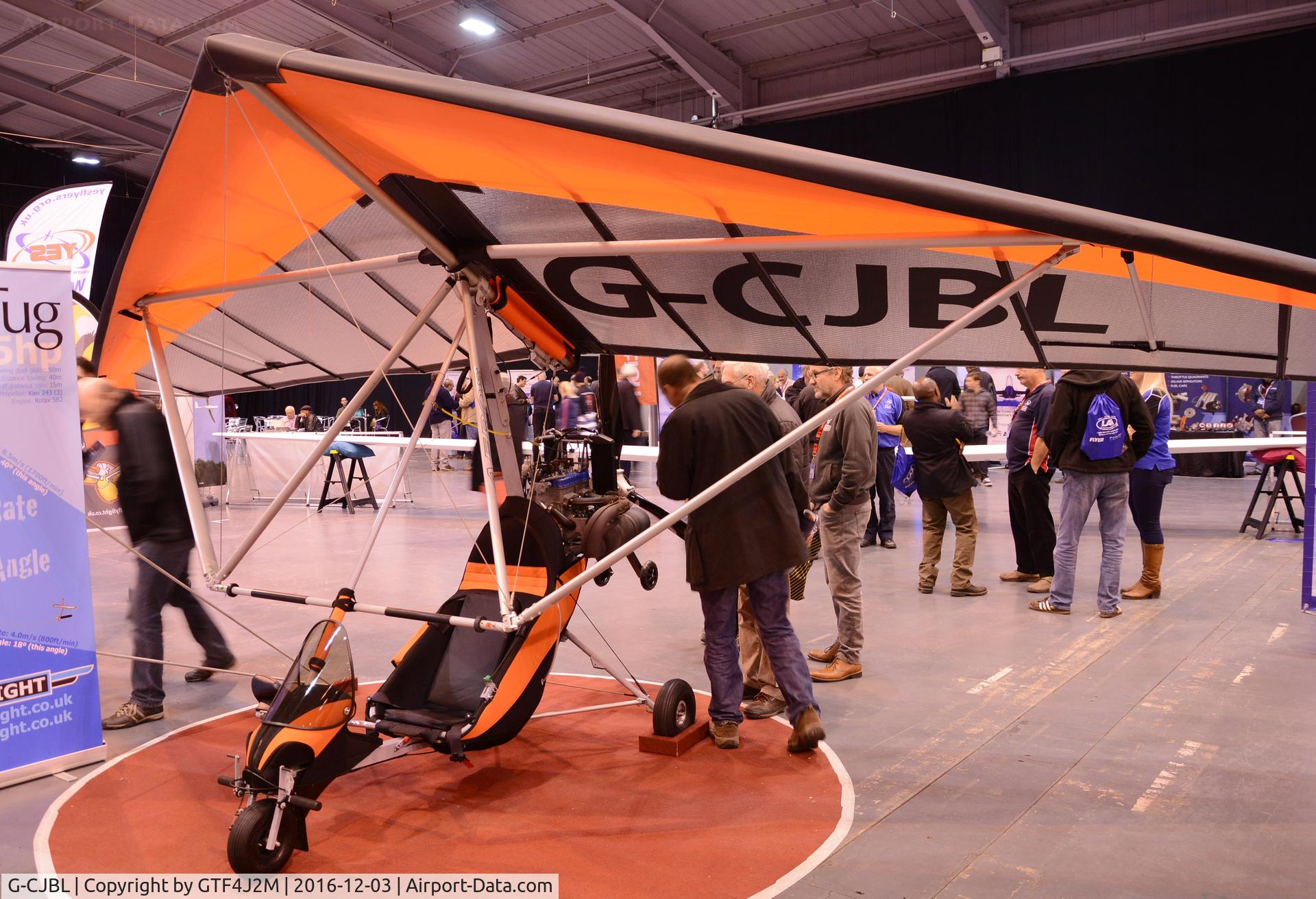 G-CJBL, 2016 Flylight Airsports FoxTug C/N DA133, G-CJBL at the Flyer Live Show at Telford 3.12.16