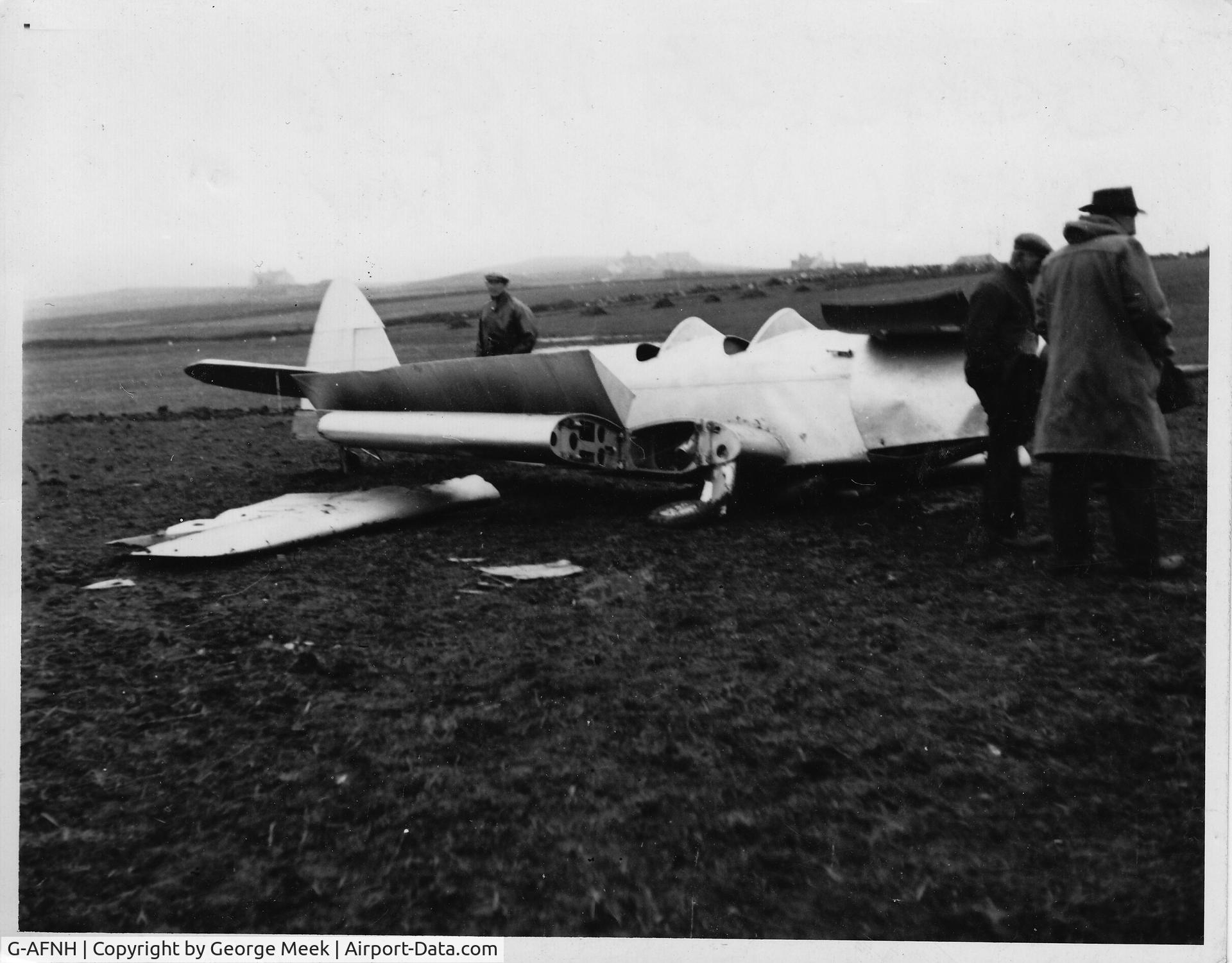 G-AFNH, De Havilland DH94 MOTH MINOR C/N 94023, crashed in Scotland