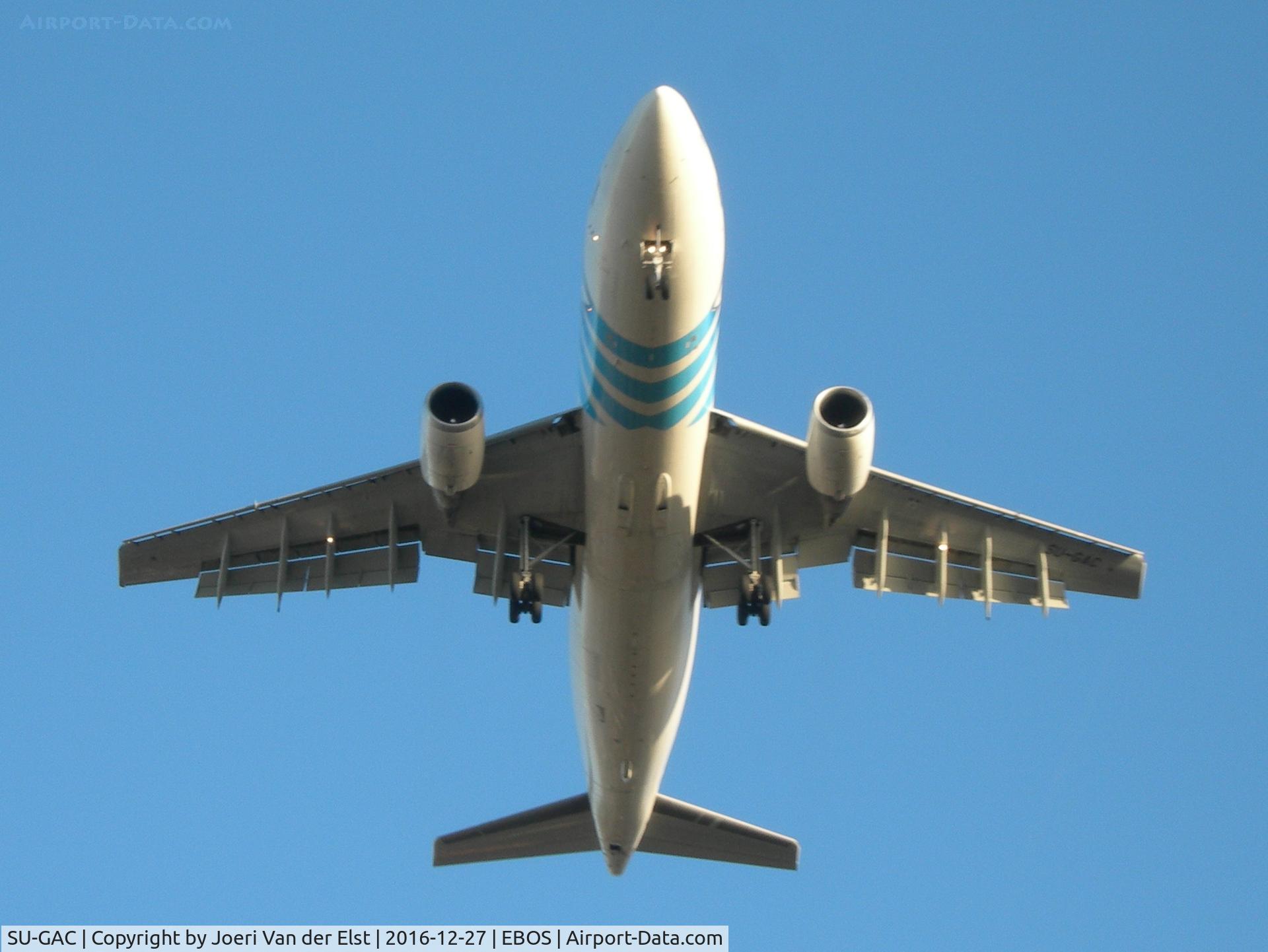 SU-GAC, 1983 Airbus A300B4-203(F) C/N 255, Moments before touchdown