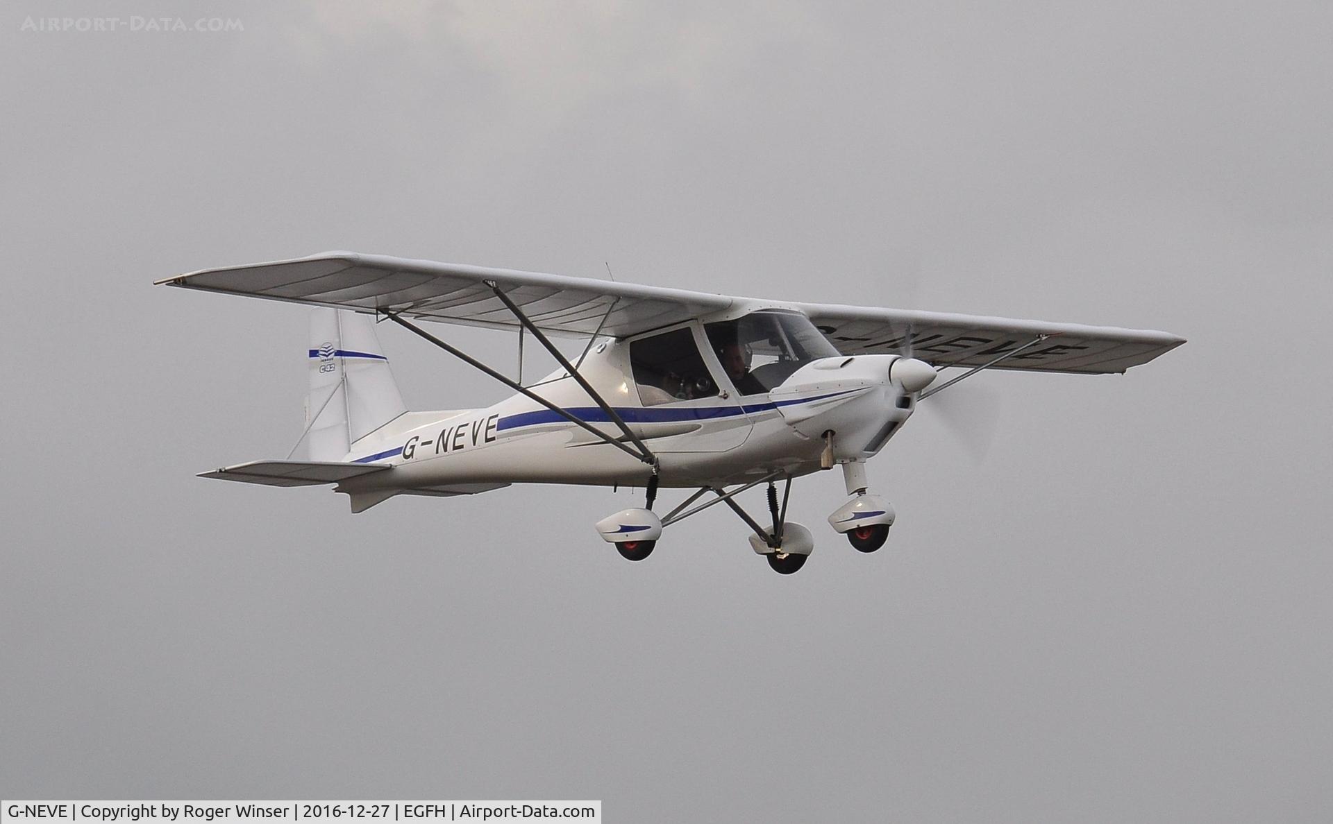 G-NEVE, 2016 Comco Ikarus C42 FB100 C/N 1608-7465, Resident Ikarus C.42 departing Runway 04.