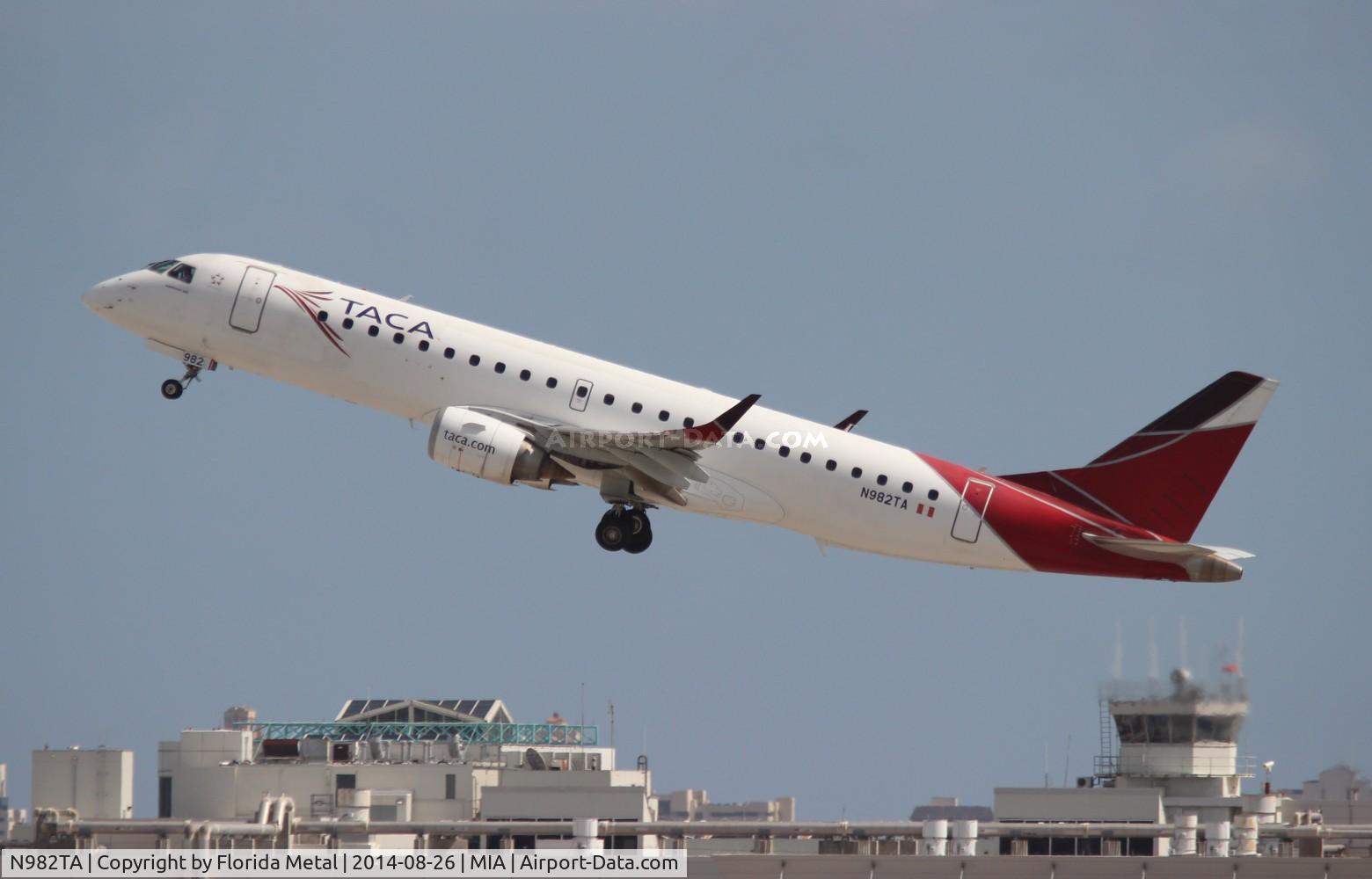 N982TA, Embraer ERJ-190-100 IGW 190AR C/N 19000259, Taca E190