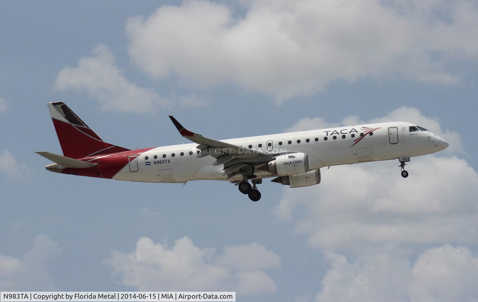 N983TA, 2009 Embraer 190AR (ERJ-190-100IGW) C/N 19000265, Taca E190