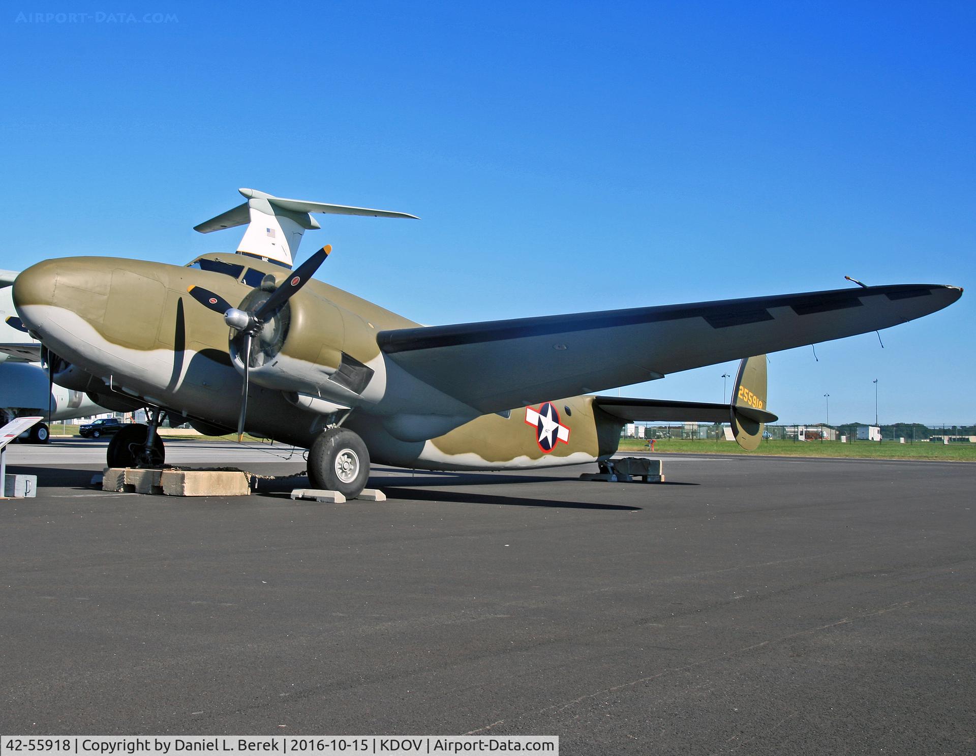42-55918, 1942 Lockheed C-60A Lodestar C/N 18-2333, This Lodestar was formerly at the Museum of Aviation, Warner Robbins AFB; it was brought to the Air Mobility Command Museum inside a C-5 Galaxy.
