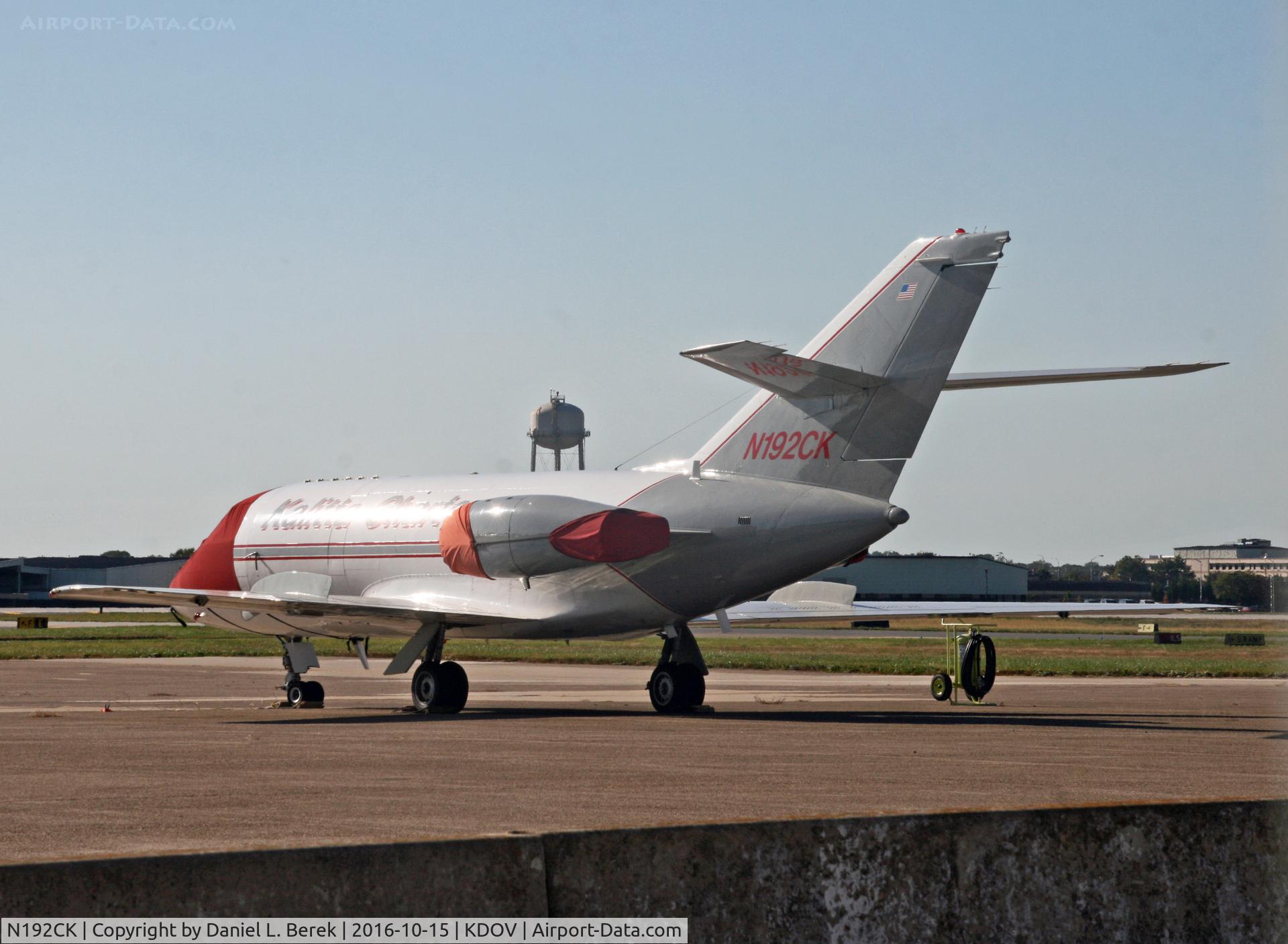 N192CK, 1969 Dassault Falcon (Mystere) 20D C/N 192, This French oldie (1969) chills out at Dover AFB.