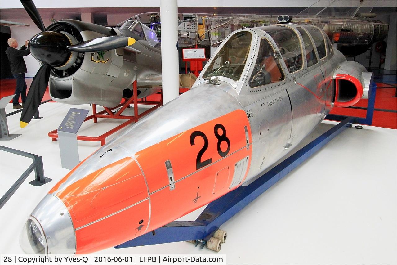 28, Fouga CM-170 Magister C/N 28, Fouga CM-170 Magister, Exibited at Air & Space Museum Paris-Le Bourget (LFPB)