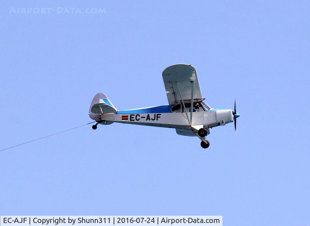 EC-AJF, 1953 Piper PA-18-135 Super Cub Super Cub C/N 18-2883, Passing above the beach... near Lloret de Mar, Spain
