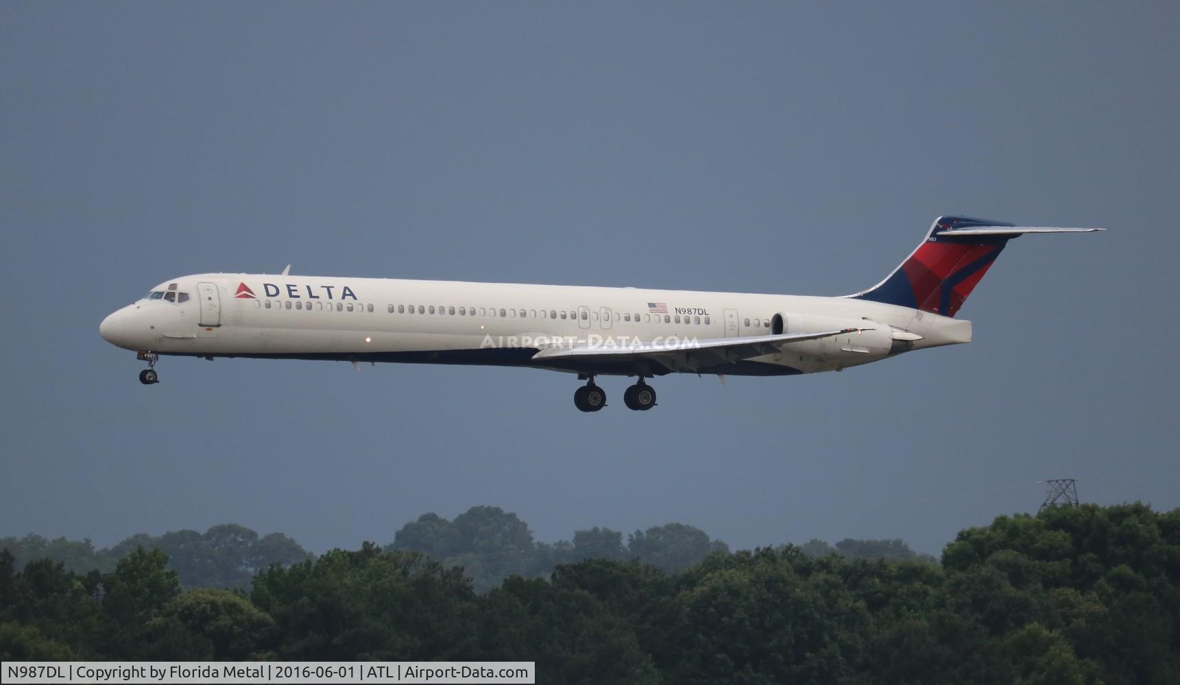 N987DL, 1991 McDonnell Douglas MD-88 C/N 53338, Delta