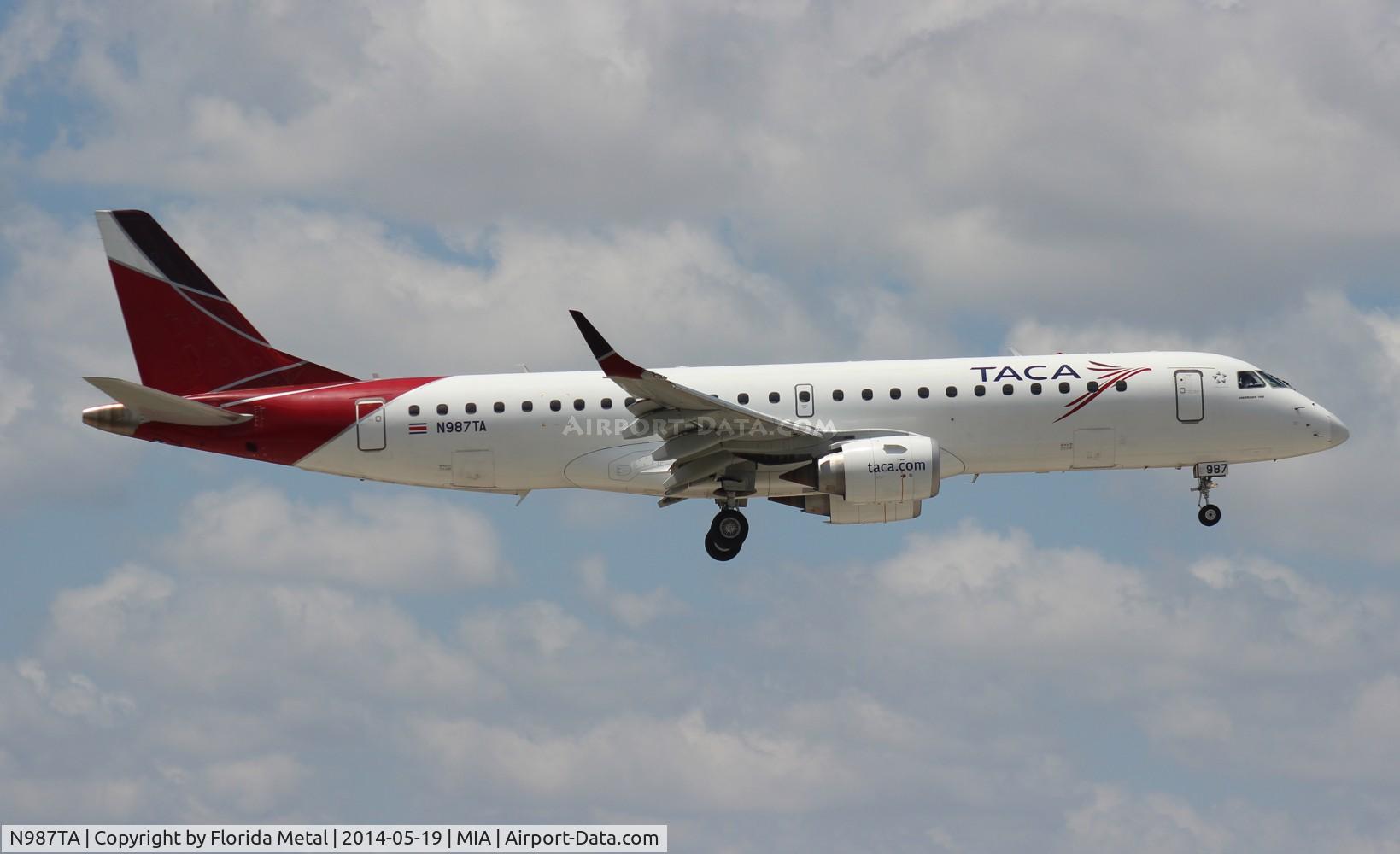 N987TA, Embraer ERJ-190-100 IGW 190AR C/N 19000393, Taca E190