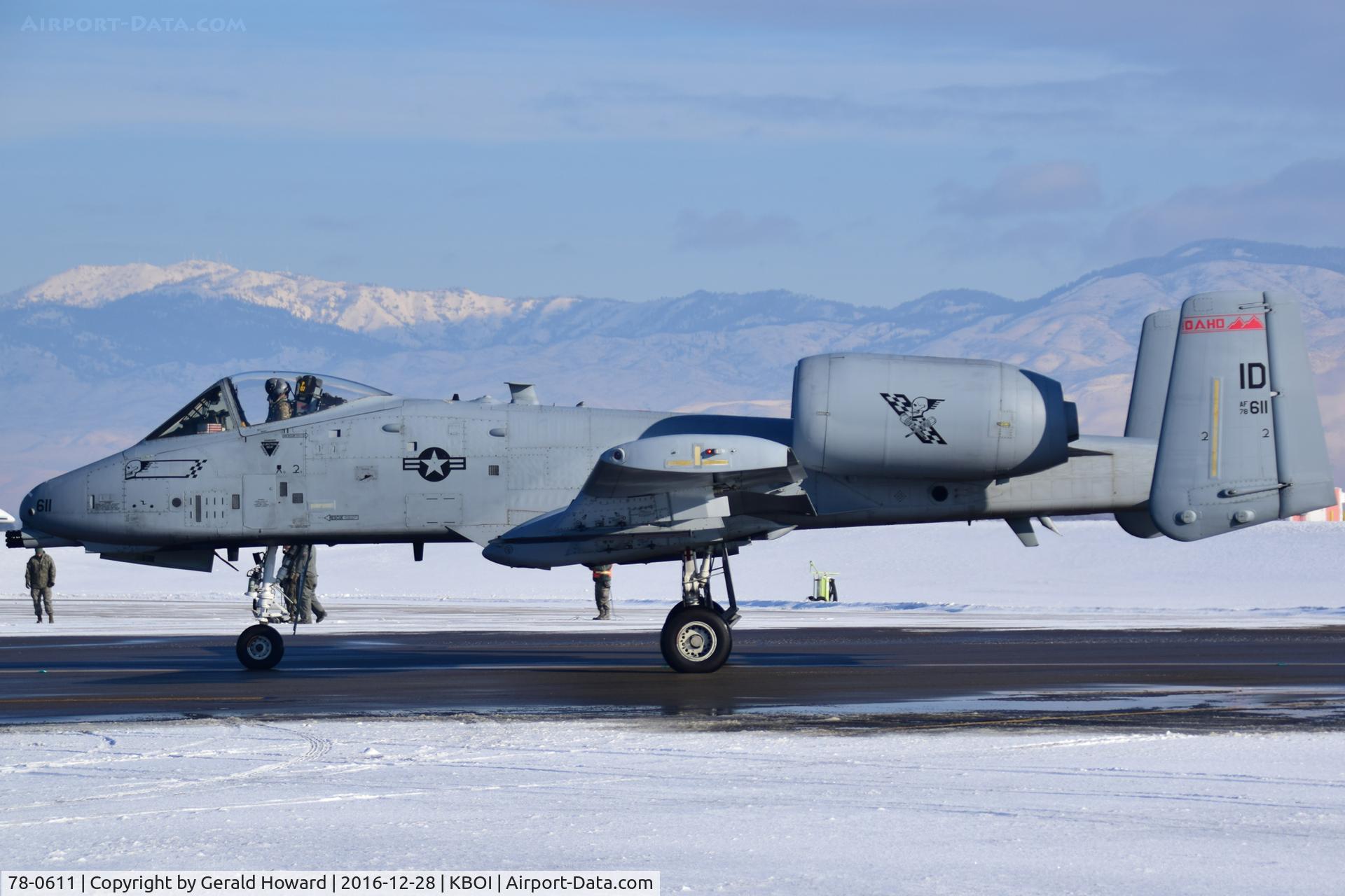 78-0611, 1978 Fairchild Republic A-10C Thunderbolt II C/N A10-0231, On Taxiway Foxtrot turning onto de arm pad.