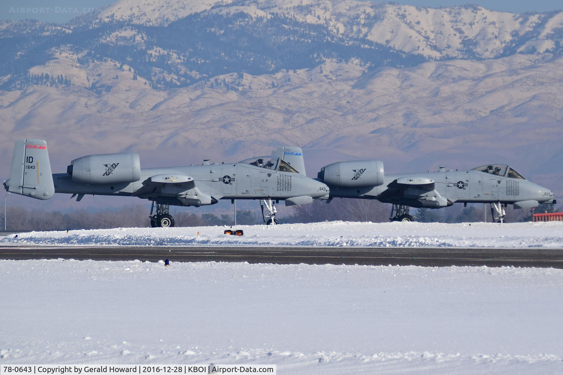 78-0643, 1978 Fairchild Republic A-10C Thunderbolt II C/N A10-0263, On RWY 10R with 78-0633 ready for take off.