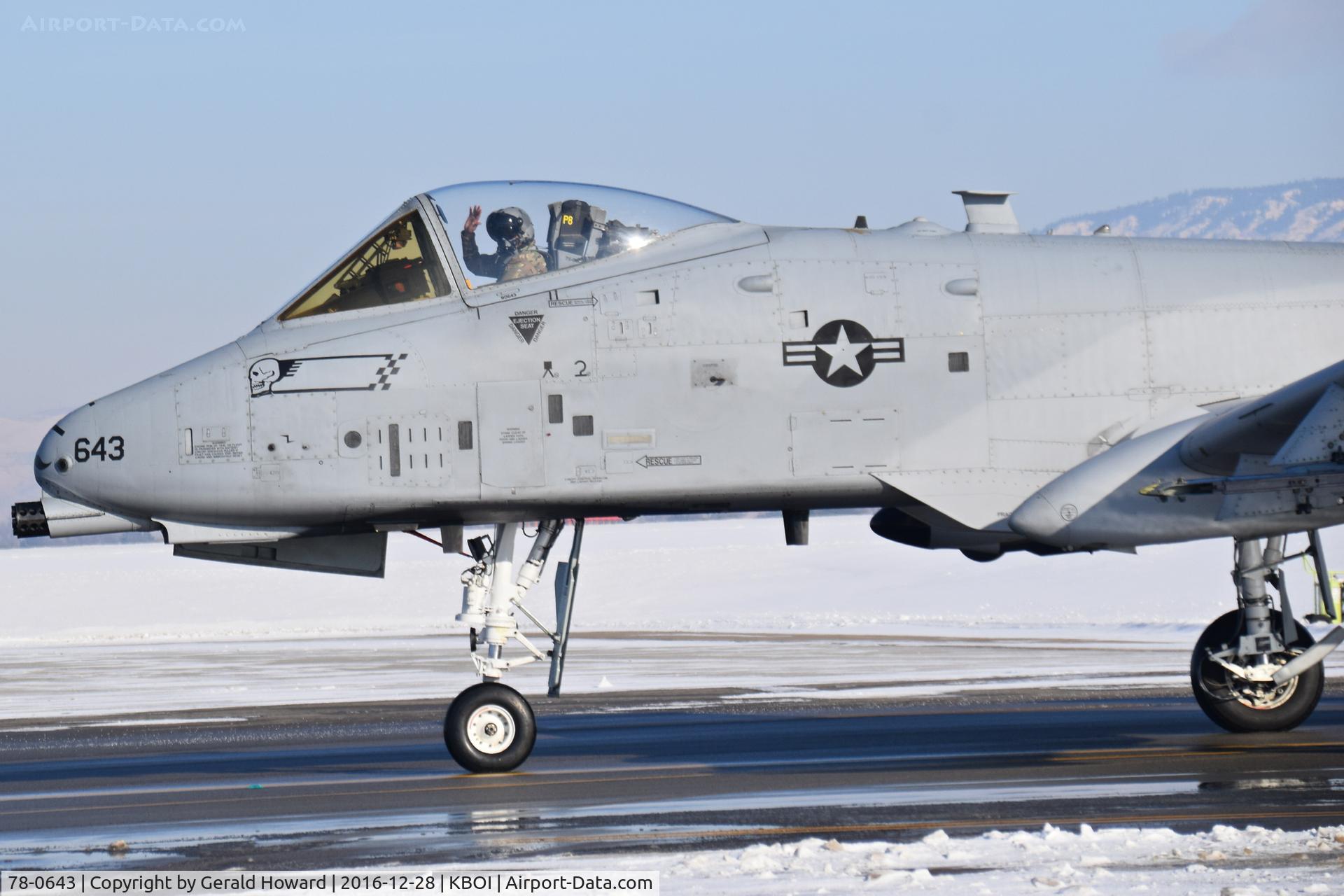 78-0643, 1978 Fairchild Republic A-10C Thunderbolt II C/N A10-0263, On Taxiway Foxtrot.