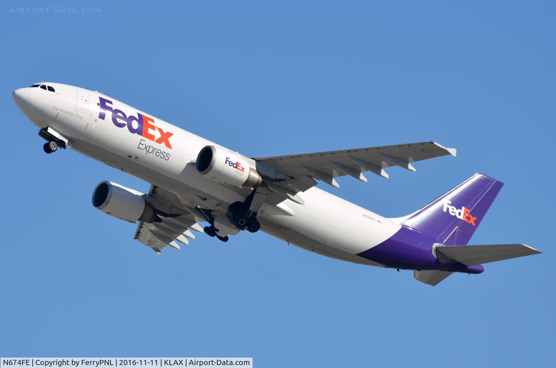 N674FE, 1997 Airbus A300F4-605R C/N 781, Fedex A306F departing from LAX