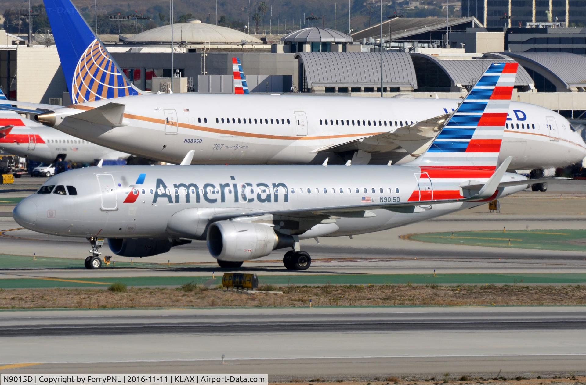 N9015D, 2013 Airbus A319-112 C/N 5327, American A319 arrived in LAX