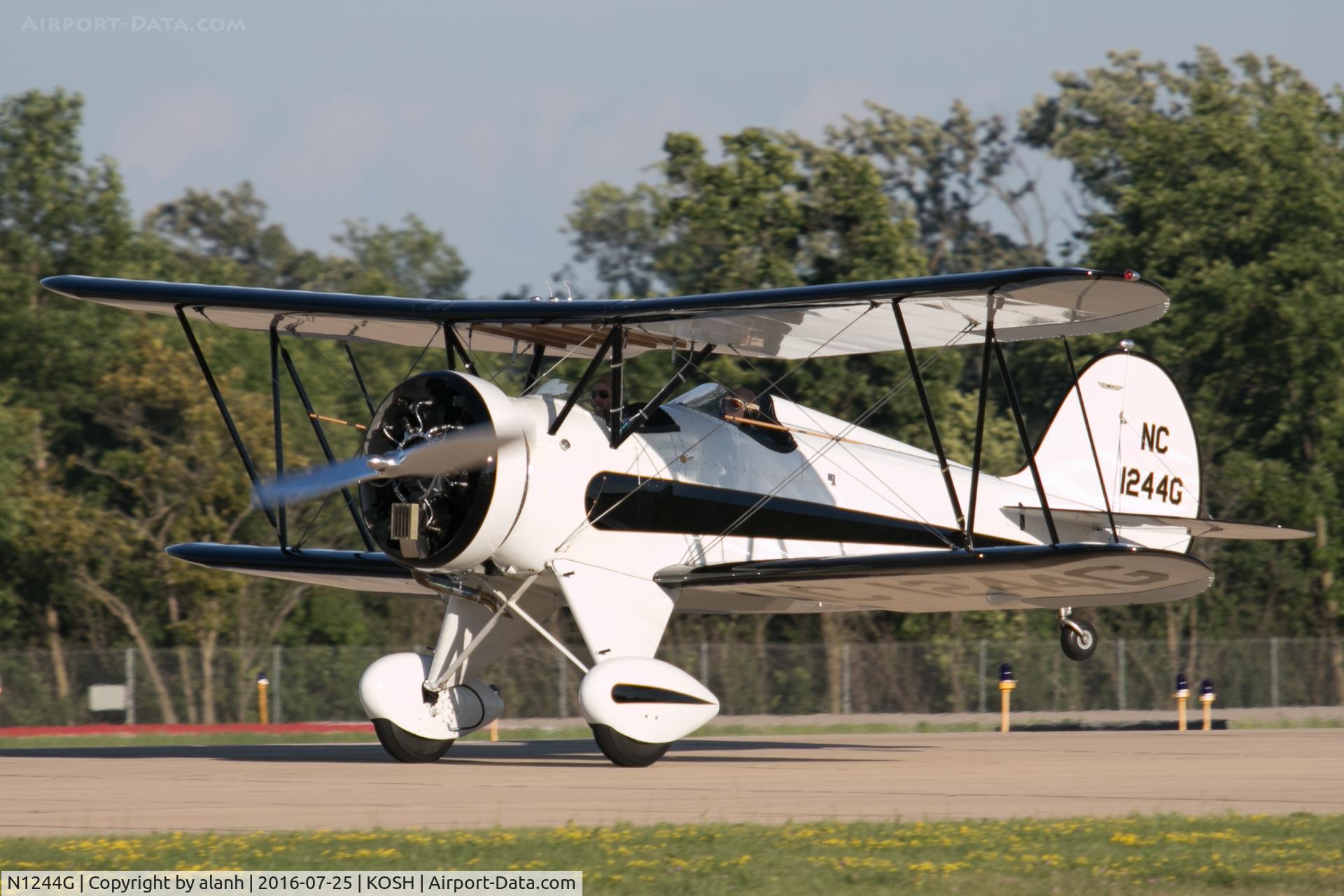 N1244G, 1932 Waco UBF C/N 3607, Evening arrival at AirVenture 2016