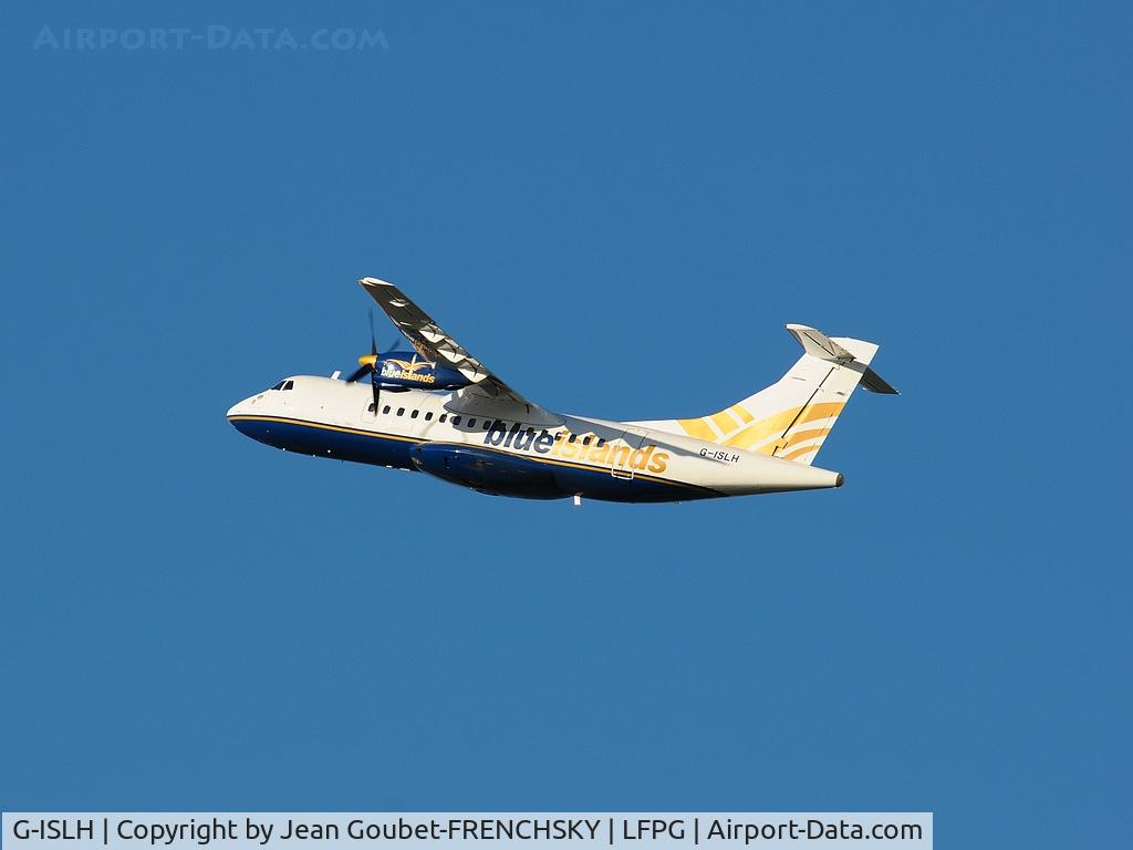 G-ISLH, 1990 ATR 42-320 C/N 173, Blue Islands tale off