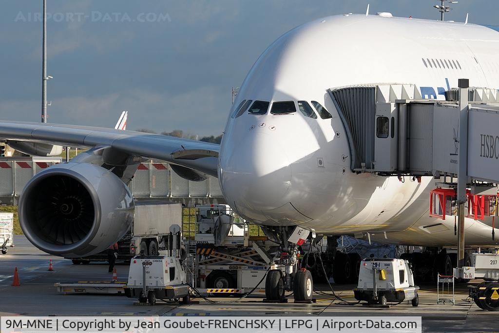 9M-MNE, 2012 Airbus A380-841 C/N 094, Malaysian at CDG T1