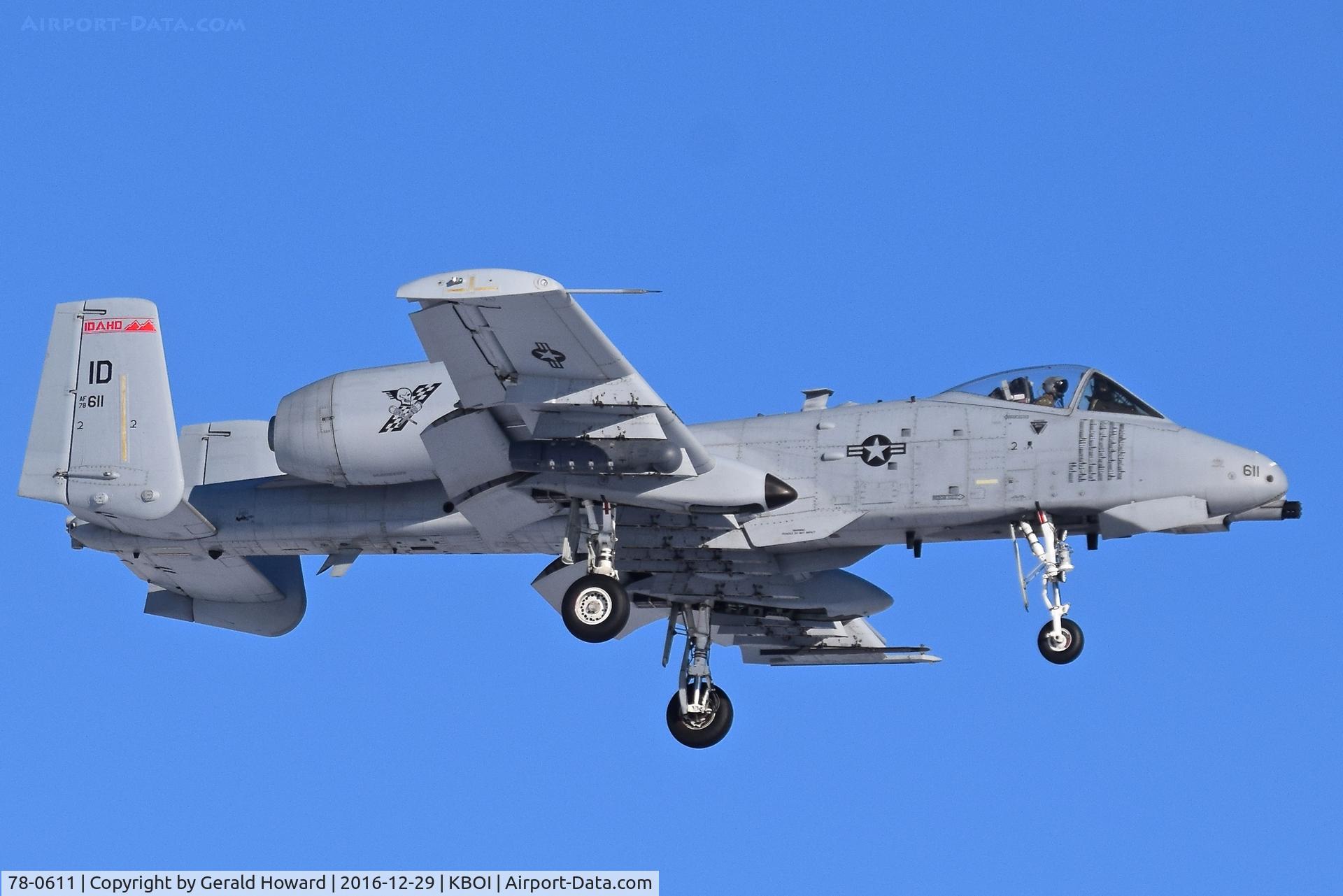 78-0611, 1978 Fairchild Republic A-10C Thunderbolt II C/N A10-0231, Landing RWY 10L.
