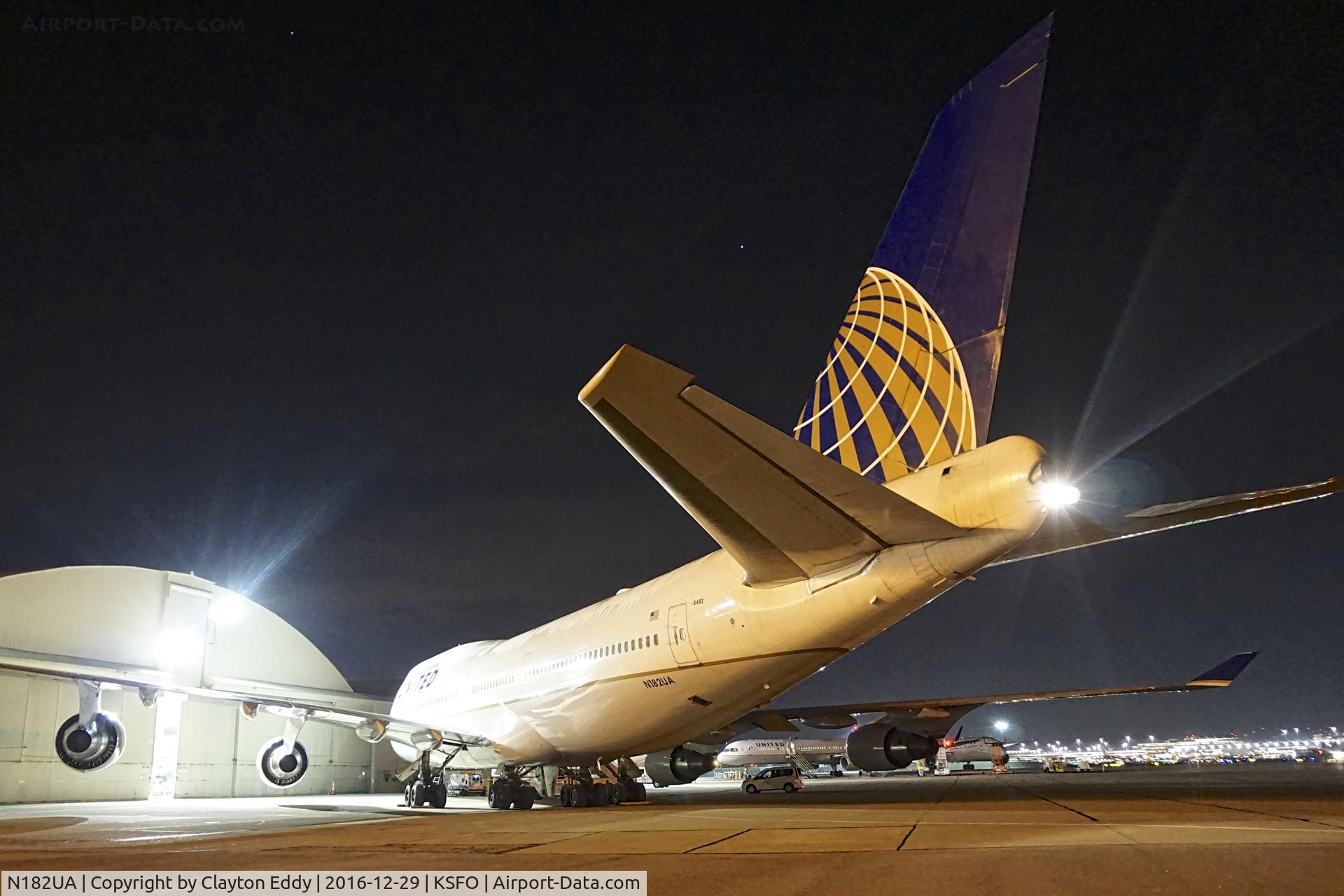 N182UA, 1991 Boeing 747-422 C/N 25279, SFO 2016