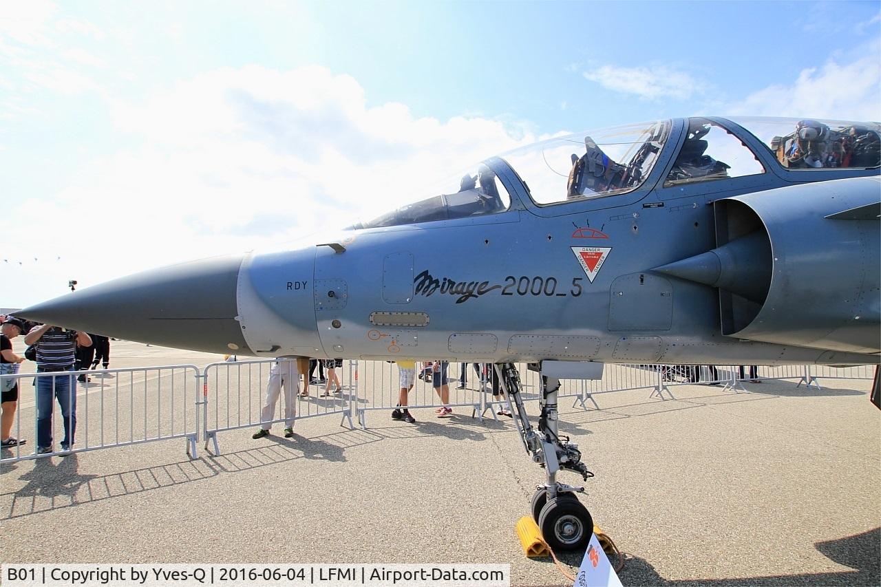 B01, Dassault Mirage 2000-5 C/N B01, Dassault Mirage 2000B, Displayed at Istres-Le Tubé Air Base 125 (LFMI-QIE) open day 2016