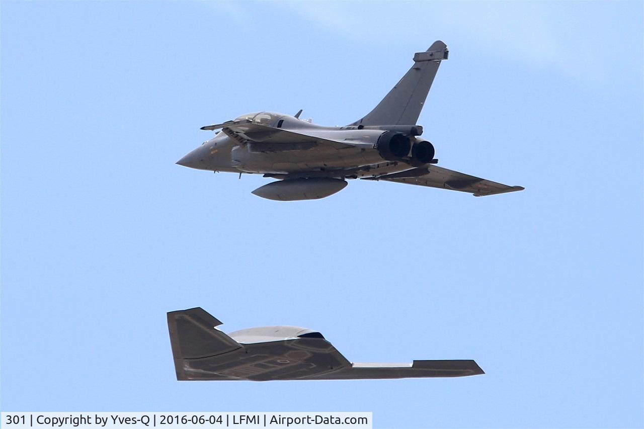 301, Dassault Rafale B C/N 301, Dassault Rafale B, Flight with UCAV nEUROn, Istres-Le Tubé Air Base 125 (LFMI-QIE) open day 2016