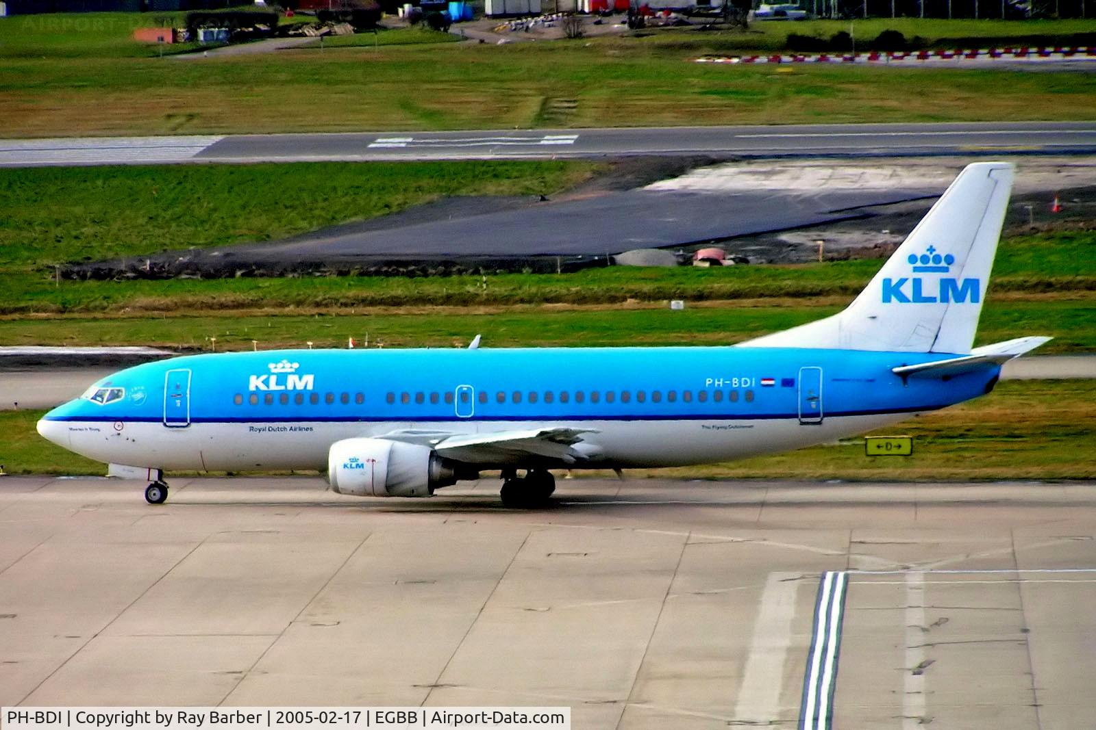 PH-BDI, 1986 Boeing 737-306 C/N 23544, Boeing 737-306 [23544] (KLM Royal Dutch Airlines) Birmingham Int'l~G 17/02/2005