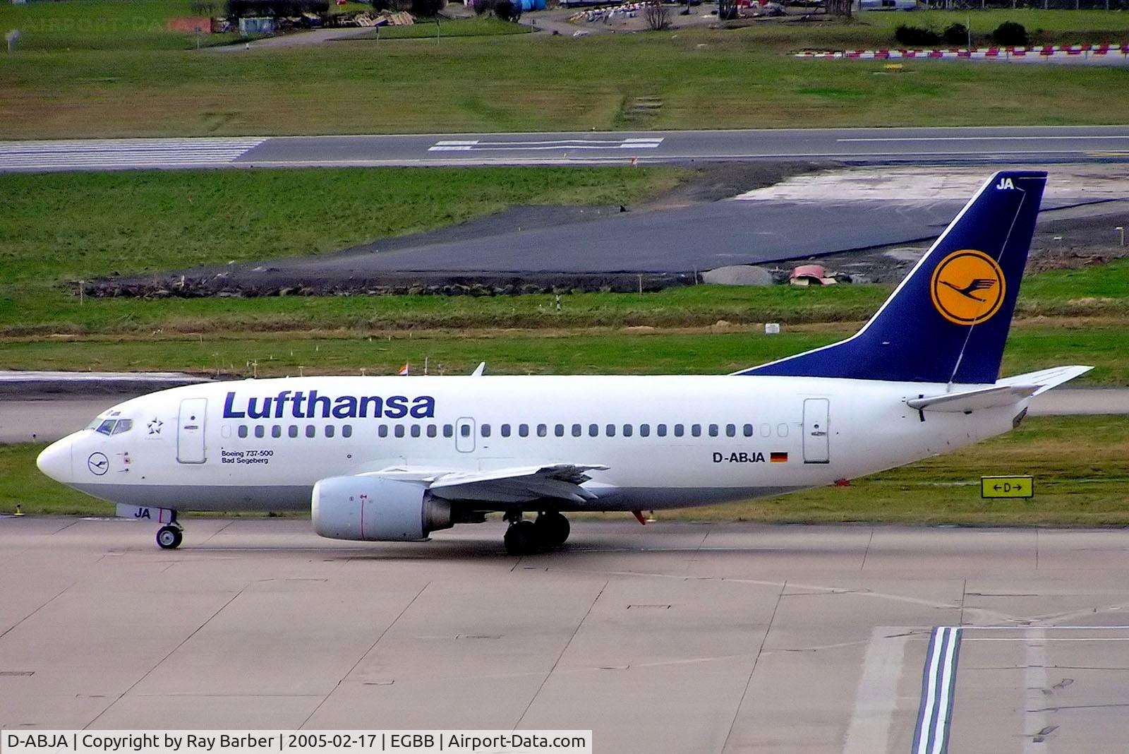 D-ABJA, 1991 Boeing 737-530 C/N 25270, Boeing 737-530 [25270] (Lufthansa) Birmingham Int'l~G 17/02/2005