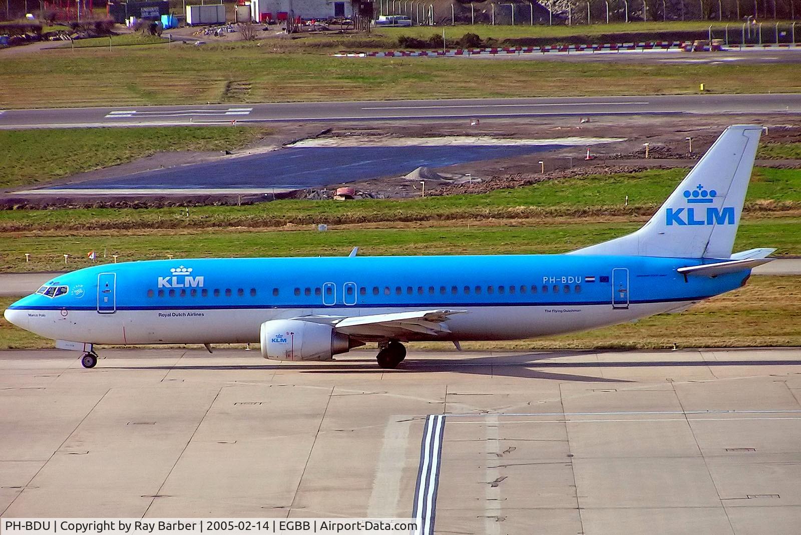 PH-BDU, 1990 Boeing 737-406 C/N 24857, Boeing 737-406 [24857] (KLM Royal Dutch Airlines) Birmingham Int'l~G 09/02/2005