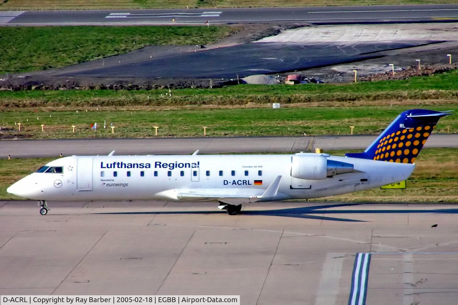D-ACRL, 2004 Bombardier CRJ-200ER (CL-600-2B19) C/N 7902, Canadair CRJ-200LR [7902] (Eurowings/Lufthansa Regional) Birmingham Int'l~G 18/02/2005