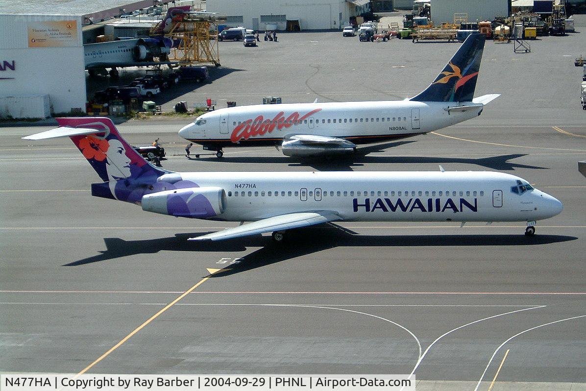 N477HA, 2001 Boeing 717-200 C/N 55122, Boeing 717-22A [55122] (Hawaiian Airlines) Honolulu-Int'l~N 29/09/2004