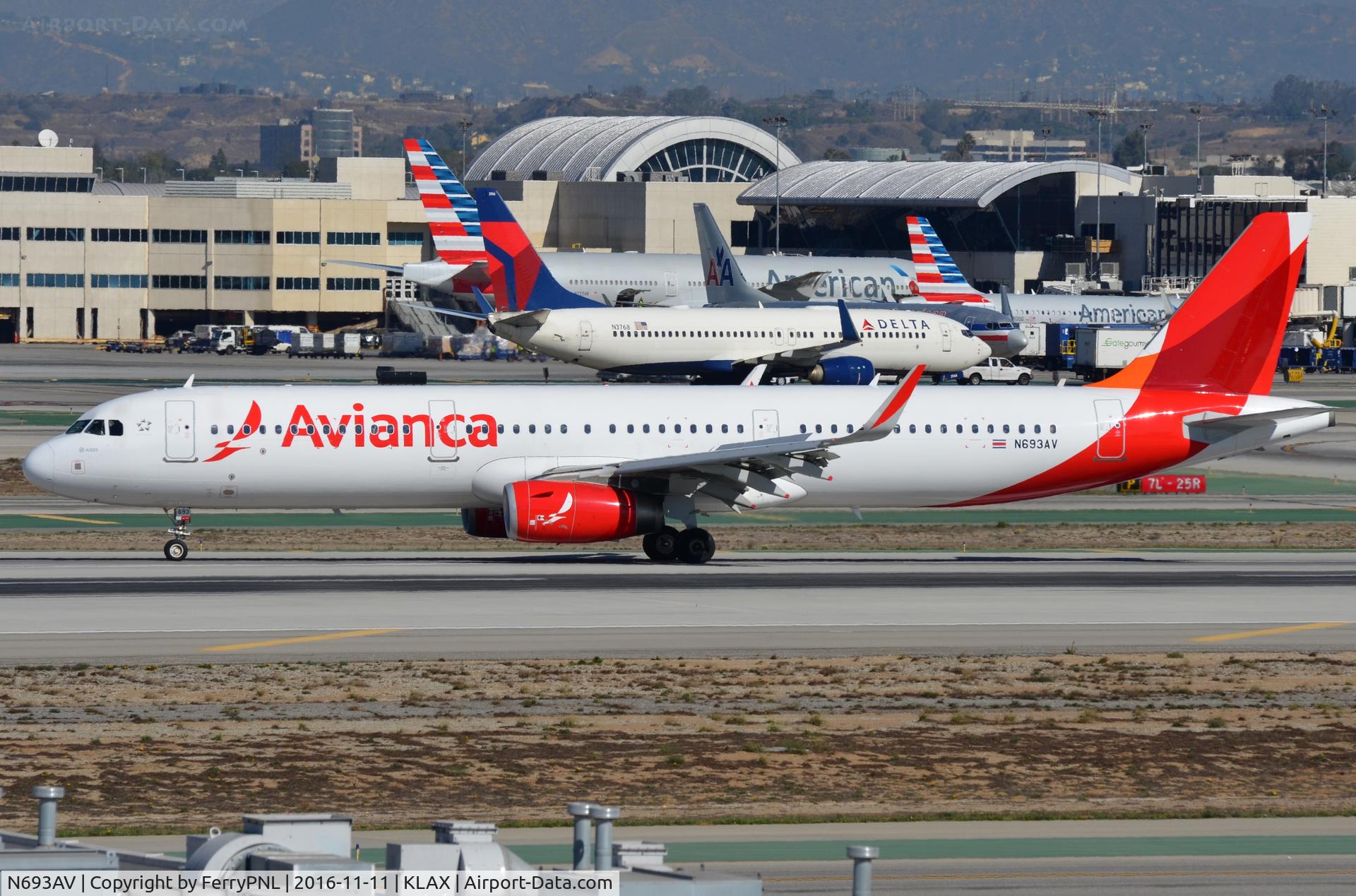 N693AV, 2014 Airbus A321-231 C/N 6002, Arrival of Avianca A321.