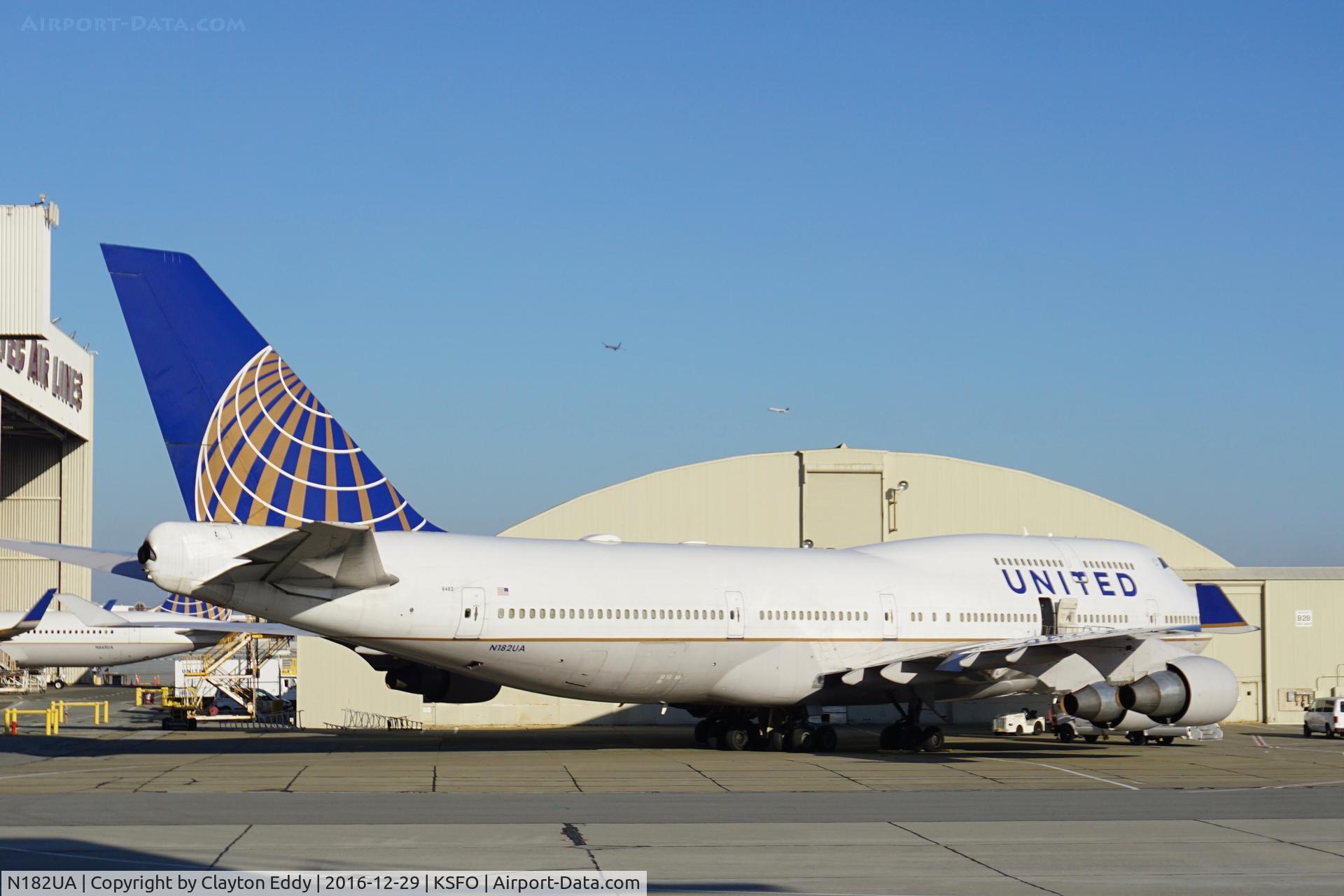 N182UA, 1991 Boeing 747-422 C/N 25279, SFO 2016