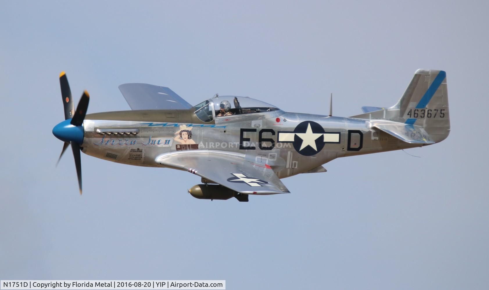 N1751D, 1944 North American P-51D Mustang C/N 122-31401 (44-63675), Sierra Sue II