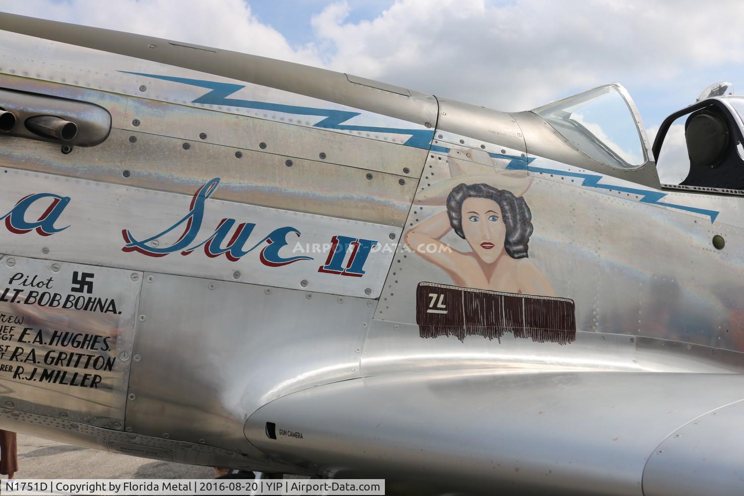 N1751D, 1944 North American P-51D Mustang C/N 122-31401 (44-63675), Sierra Sue II