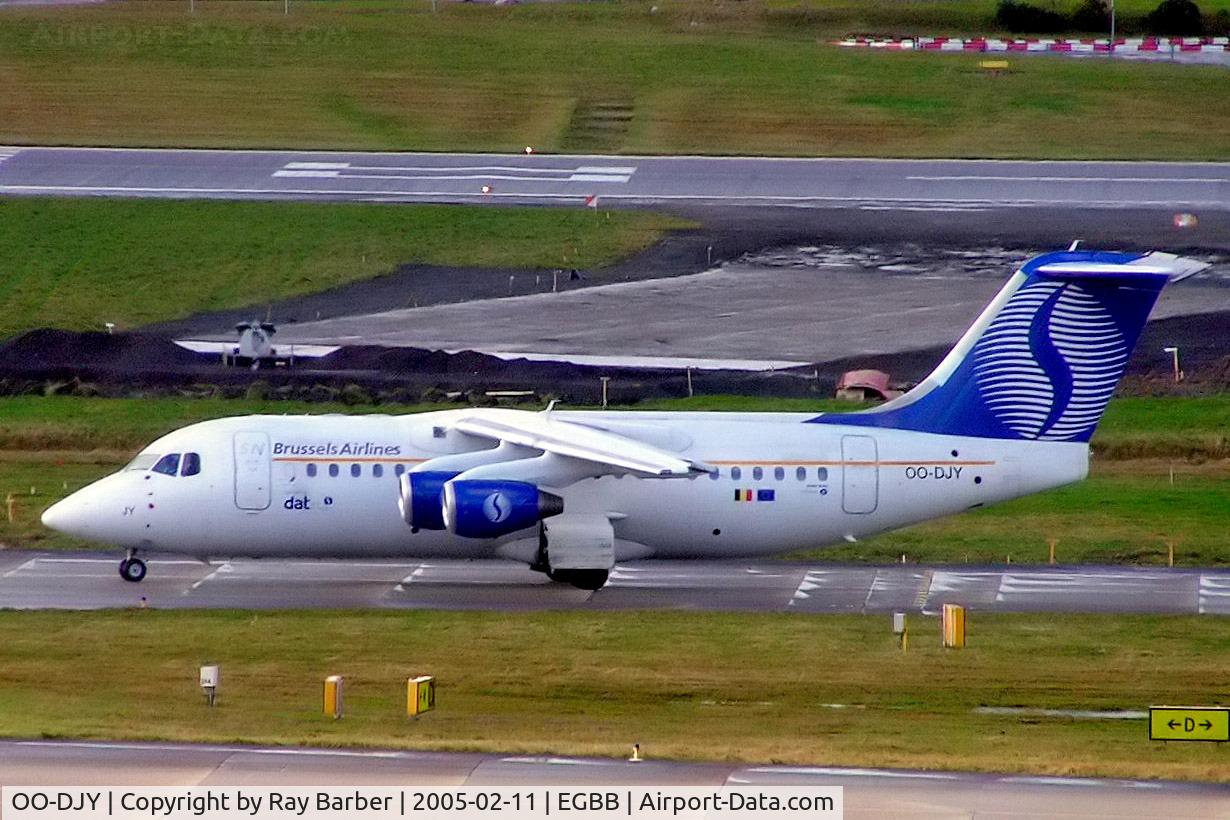 OO-DJY, 1997 British Aerospace Avro 146-RJ85 C/N E.2302, BAe 146-RJ85 [E2302] (SN Brussels Airlines) Birmingham Int'l~G 11/02/2005