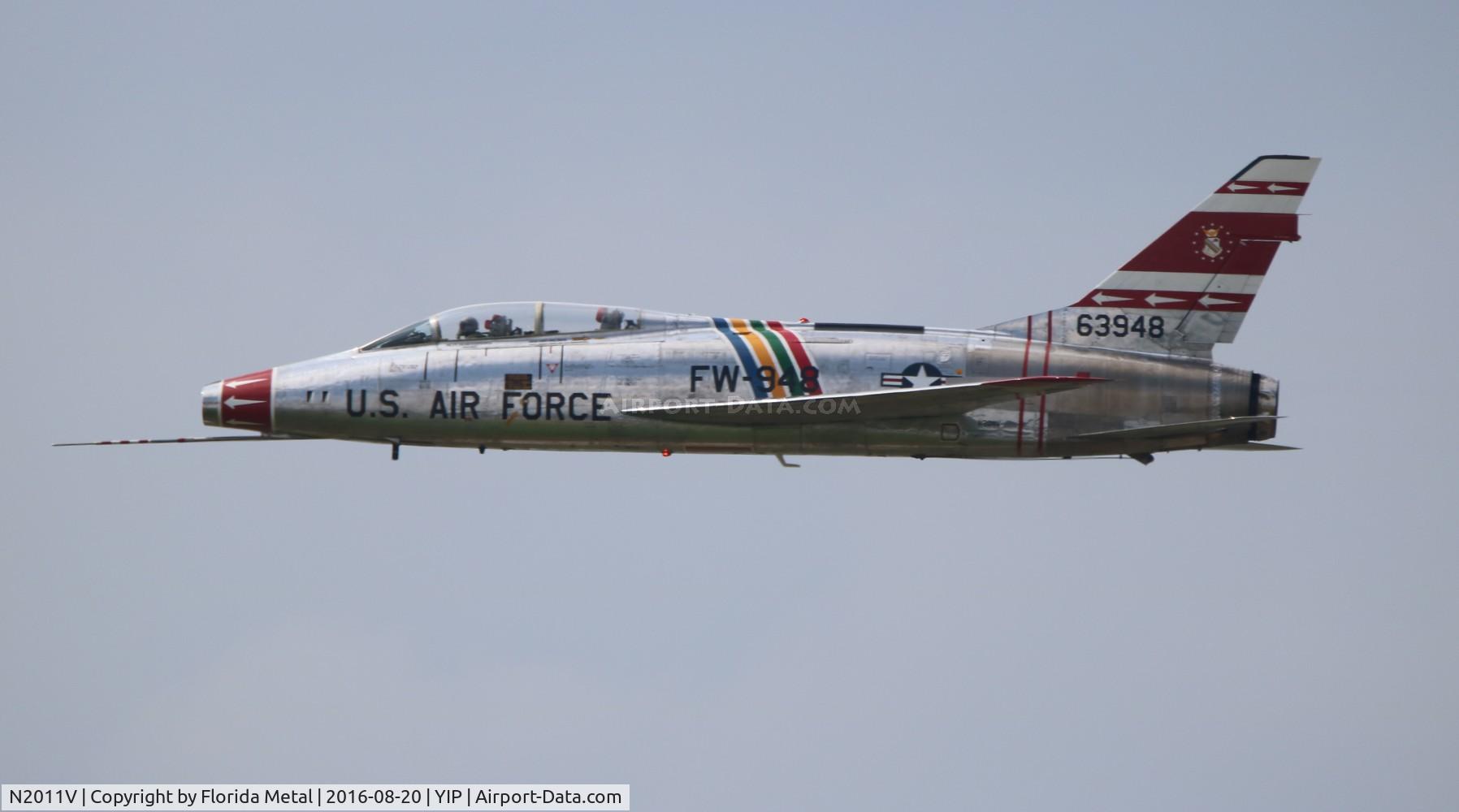 N2011V, 1958 North American F-100F Super Sabre C/N 243-224, F-100F