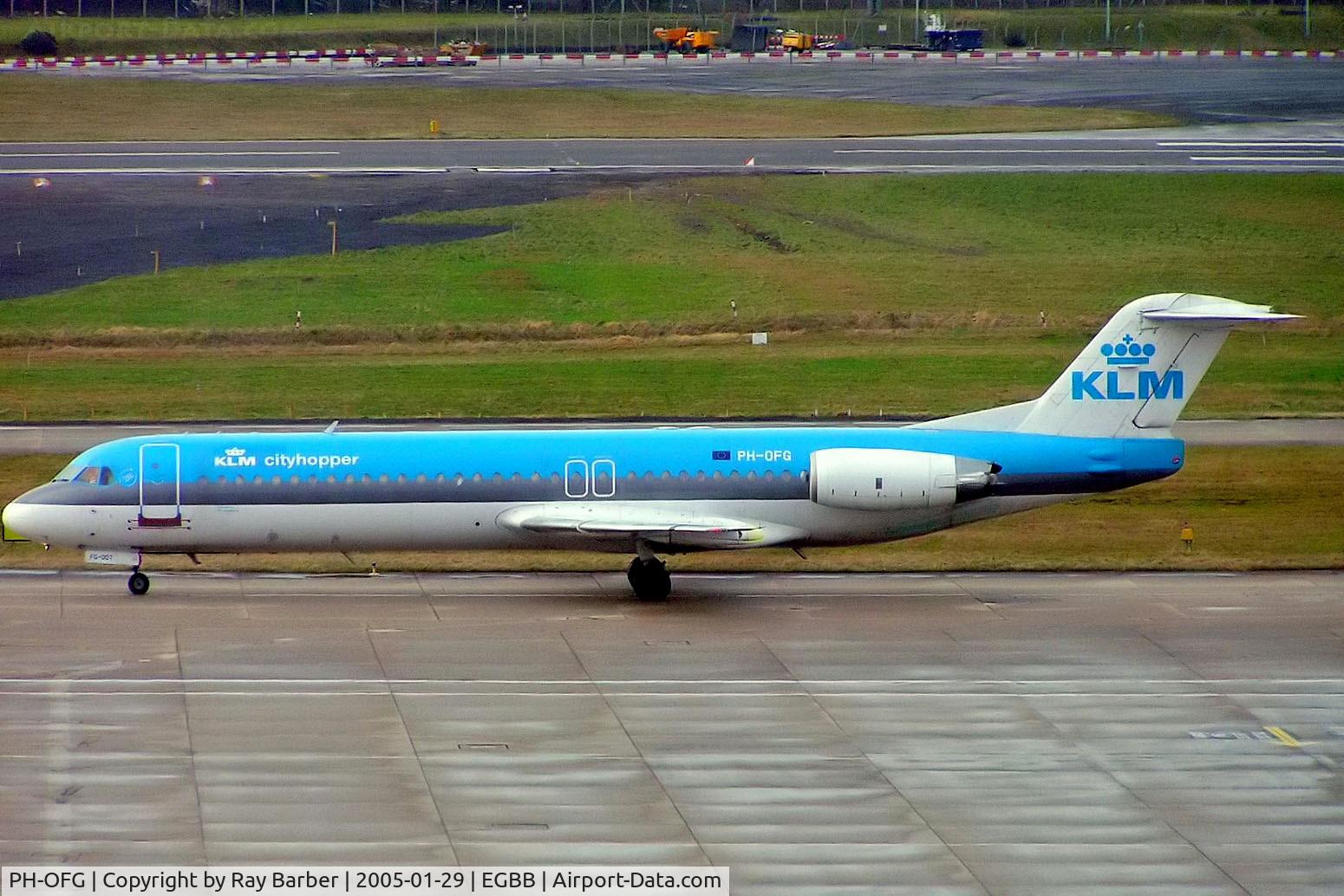 PH-OFG, Fokker 70 (F-28-0070) C/N 11275, PH-OFG   Fokker F-100 [11275] (KLM cityhopper) Birmingham Int'l~G 29/01/2005