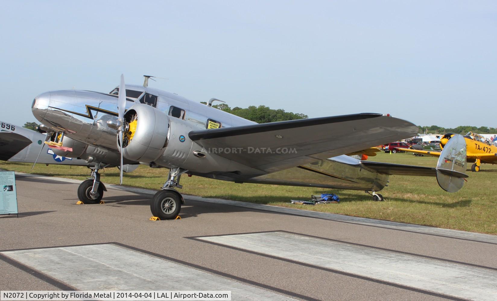 N2072, 1936 Lockheed 12A Electra Junior C/N 1208, Lockheed 12A