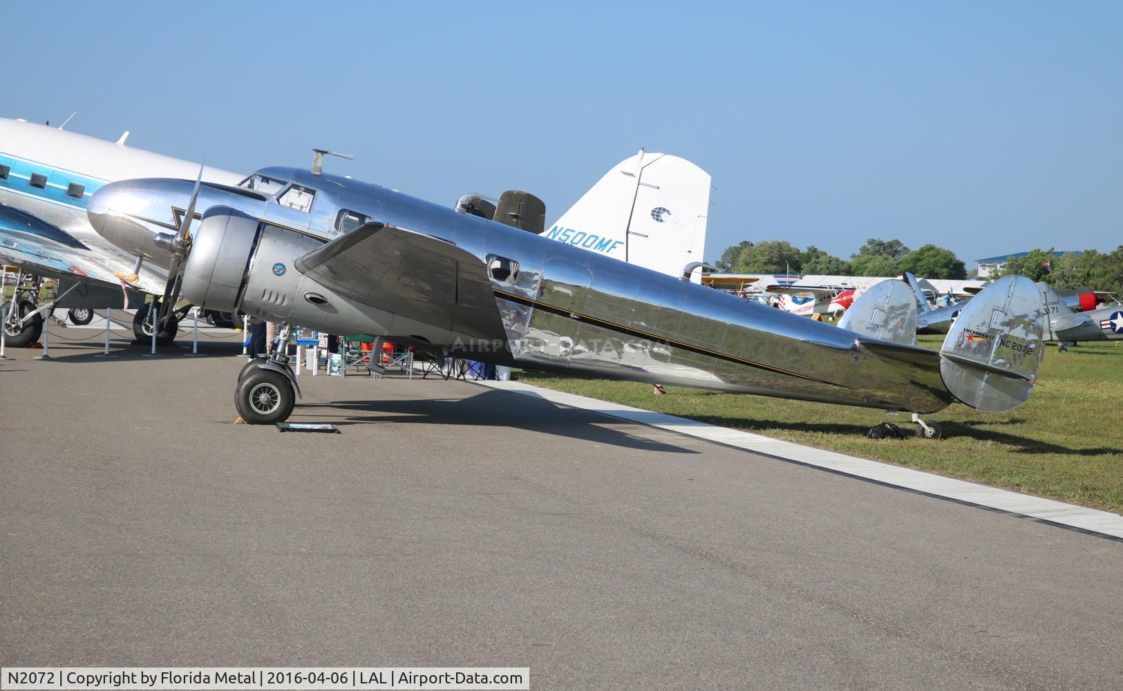 N2072, 1936 Lockheed 12A Electra Junior C/N 1208, Lockheed 12A