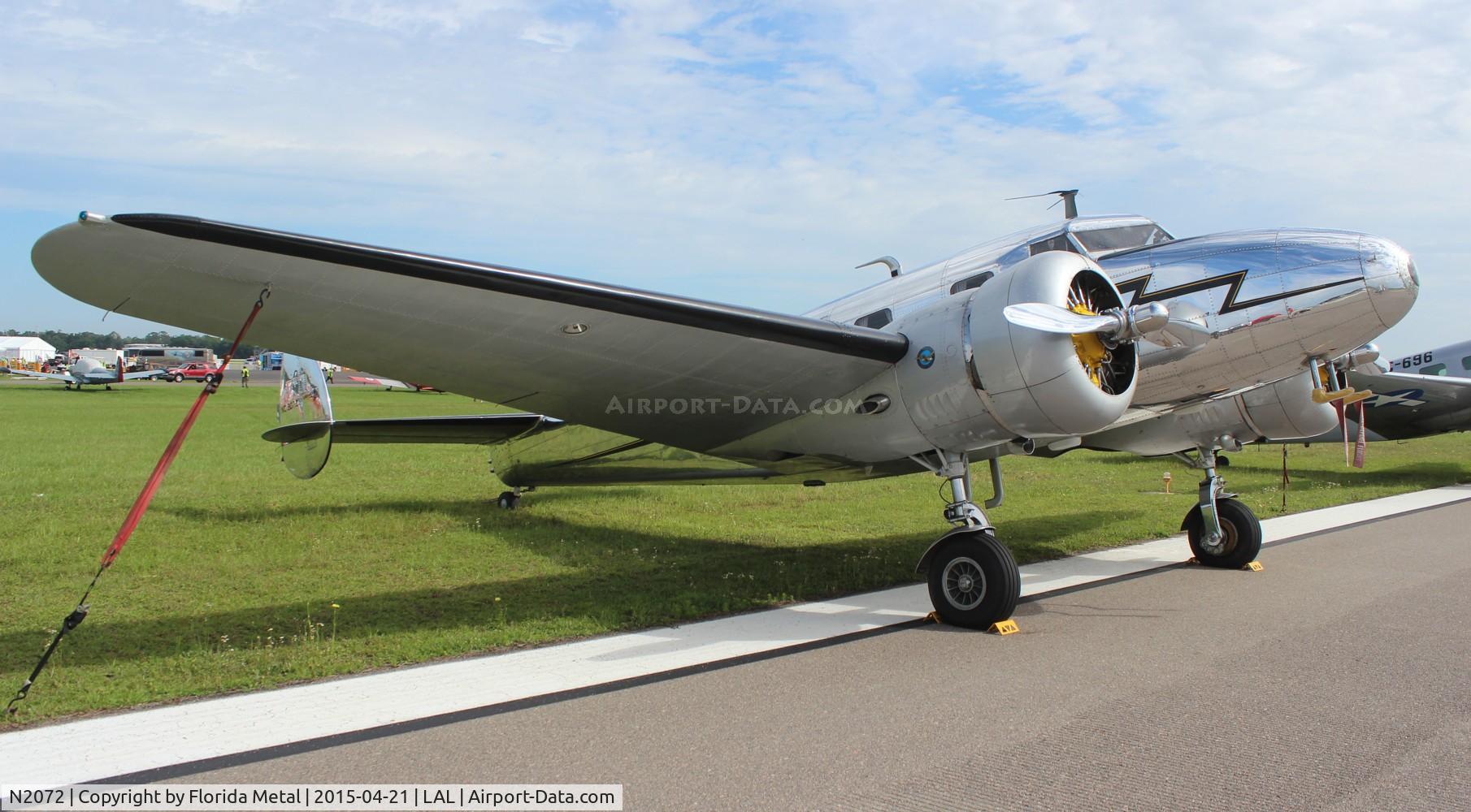 N2072, 1936 Lockheed 12A Electra Junior C/N 1208, Lockheed 12A