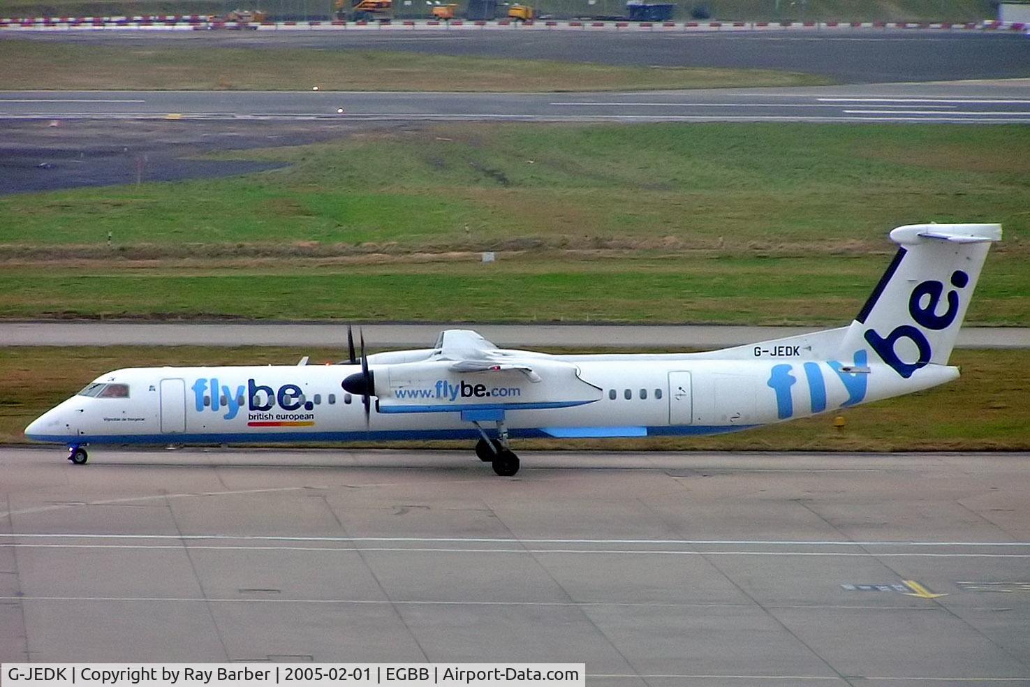 G-JEDK, 2002 De Havilland Canada DHC-8-402Q Dash 8 Dash 8 C/N 4065, De Havilland Canada DHC-8Q-402 Dash 8 [4065] (Flybe) Birmingham Int'l~G 01/02/2005