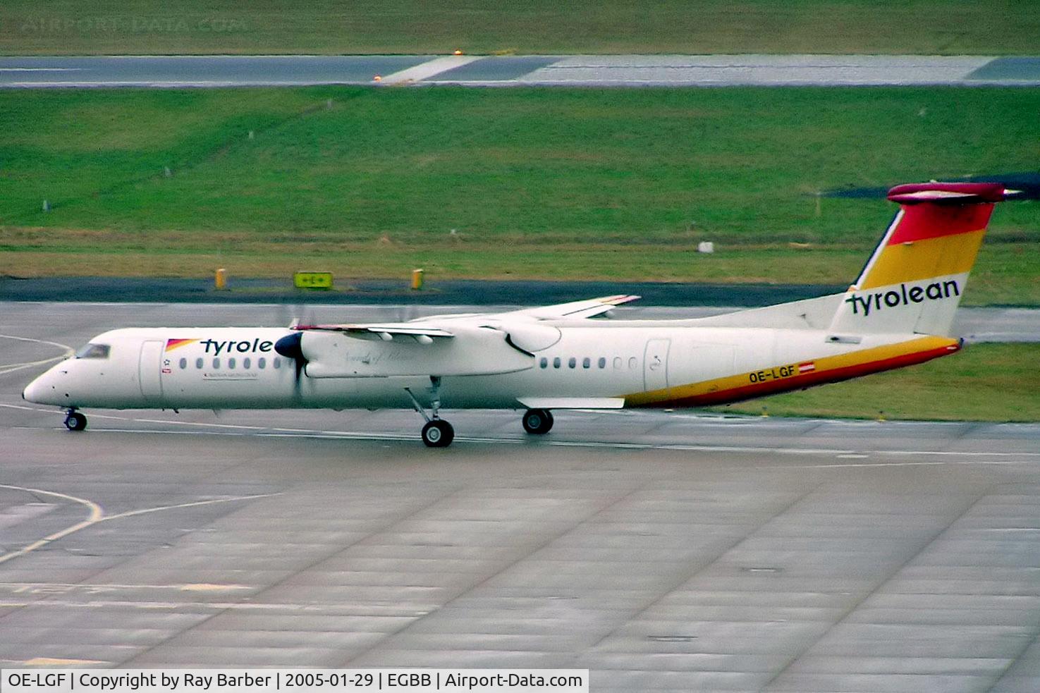 OE-LGF, 2002 De Havilland Canada DHC-8-402Q Dash 8 C/N 4068, De Havilland Canada DHC-8Q-402 Dash 8 [4068] (Tyrolean Airways) Birmingham Int'l~G 29/01/2005