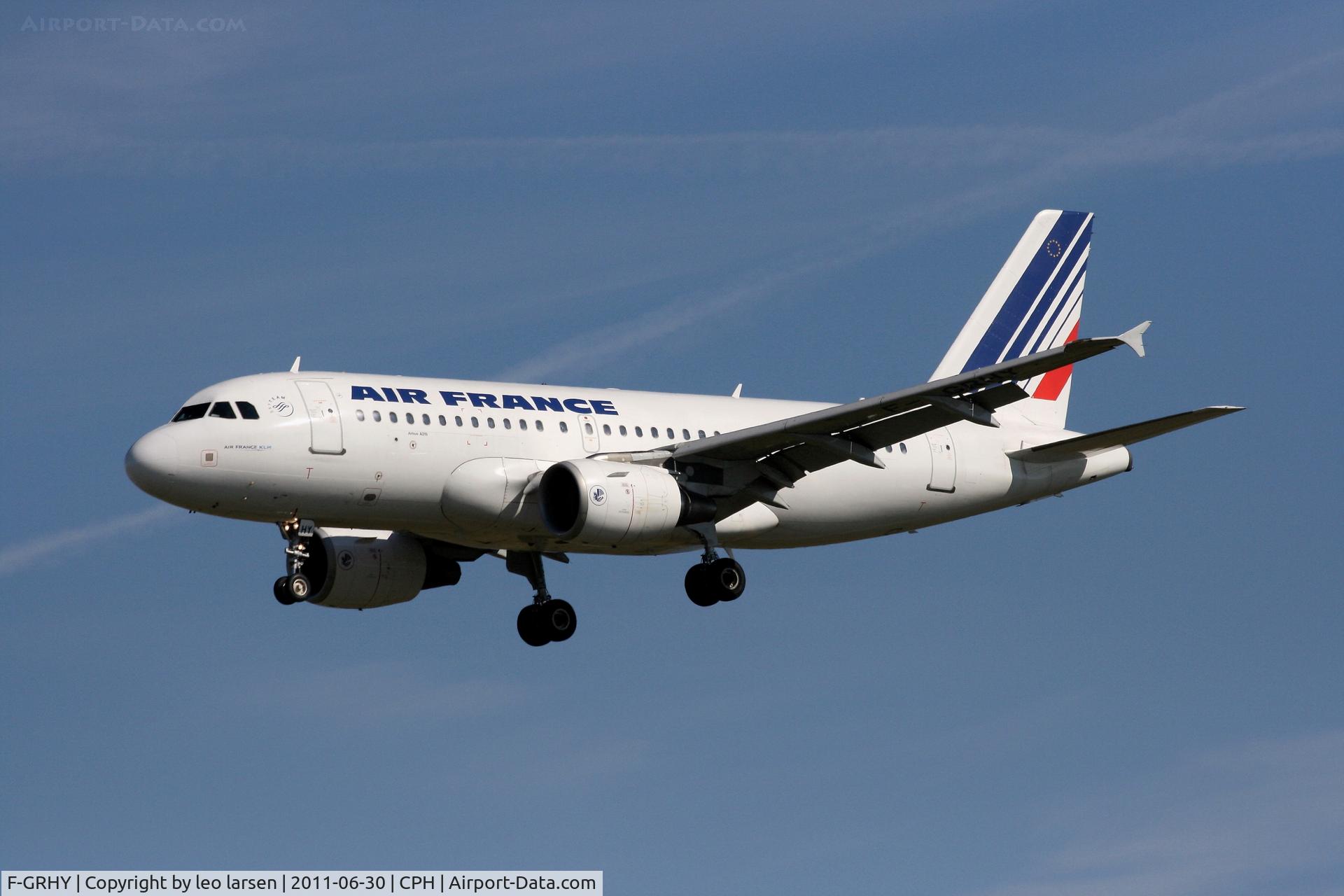 F-GRHY, 2001 Airbus A319-111 C/N 1616, Copenhagen 30.6.11