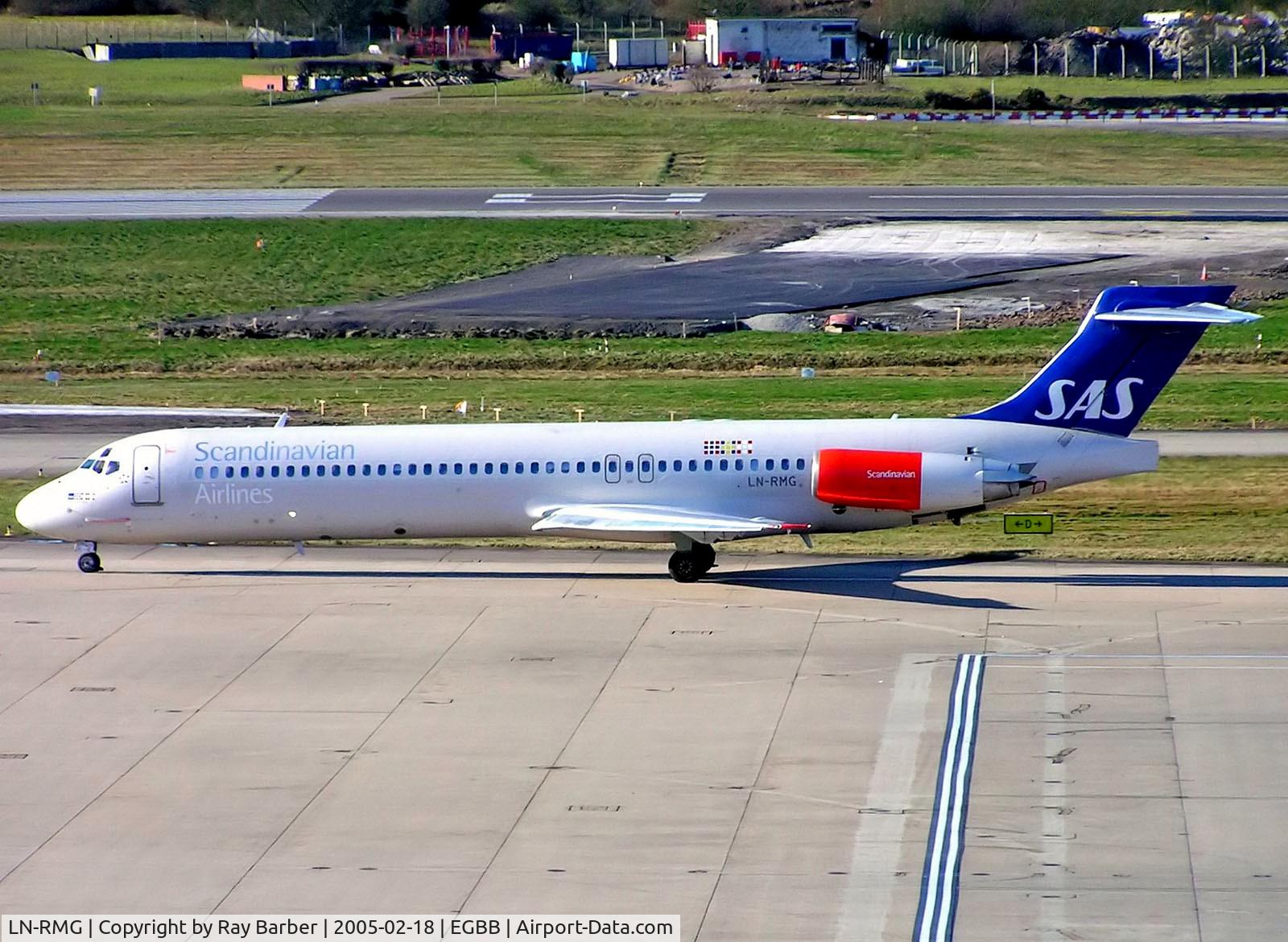 LN-RMG, 1998 McDonnell Douglas MD-87 (DC-9-87) C/N 49611, McDonnell Douglas DC-9-87 (MD-87) [49611] (SAS Scandinavian Airlines) Birmingham Int'l~G 18/02/2005