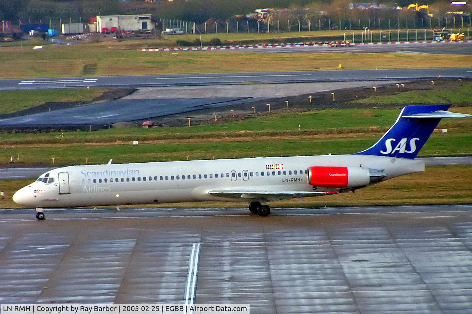 LN-RMH, 1991 McDonnell Douglas MD-87 (DC-9-87) C/N 49612, McDonnell Douglas DC-9-87 (MD-87) [49612] (SAS Scandinavian Airlines) Birmingham Int'l~G 25/02/2005