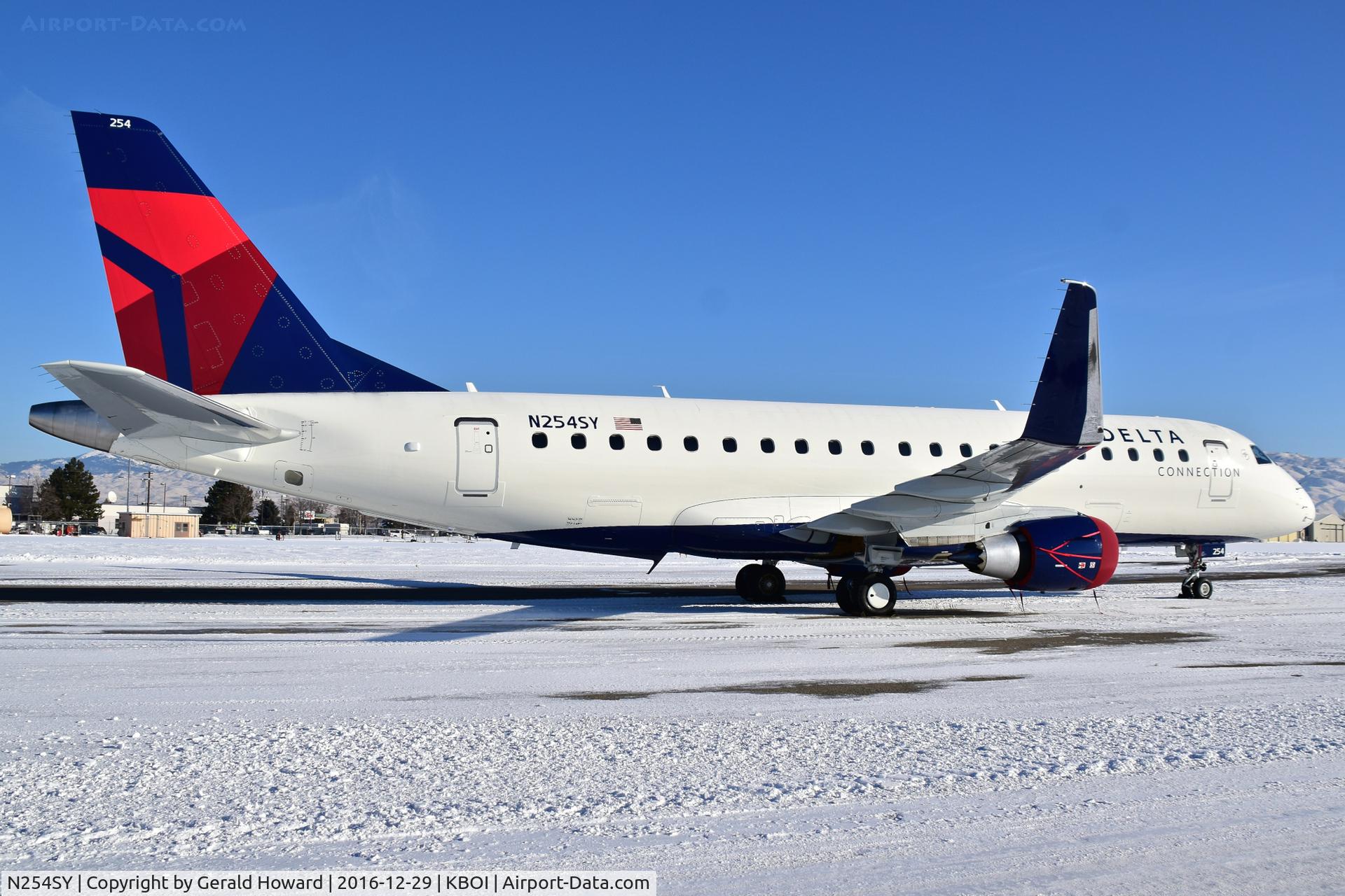 N254SY, 2016 Embraer 175LR (ERJ-170-200LR) C/N 17000621, Parked on remote spot 4.